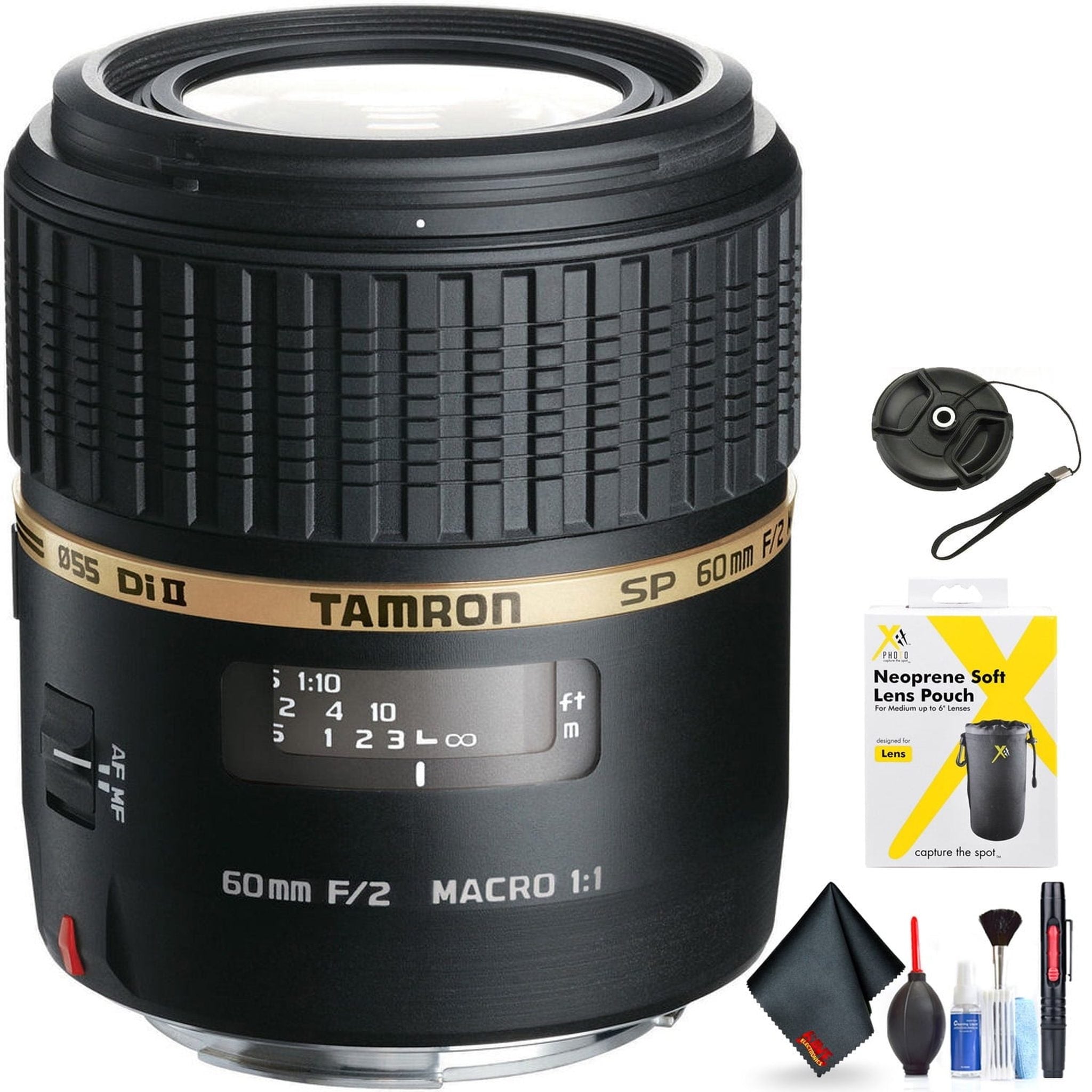 Tamron SP 60mm f/2 Di II 1:1 Macro Lens for Sony A for Sony A Mount + Accessories International Model with 2 Year Warra Tamron