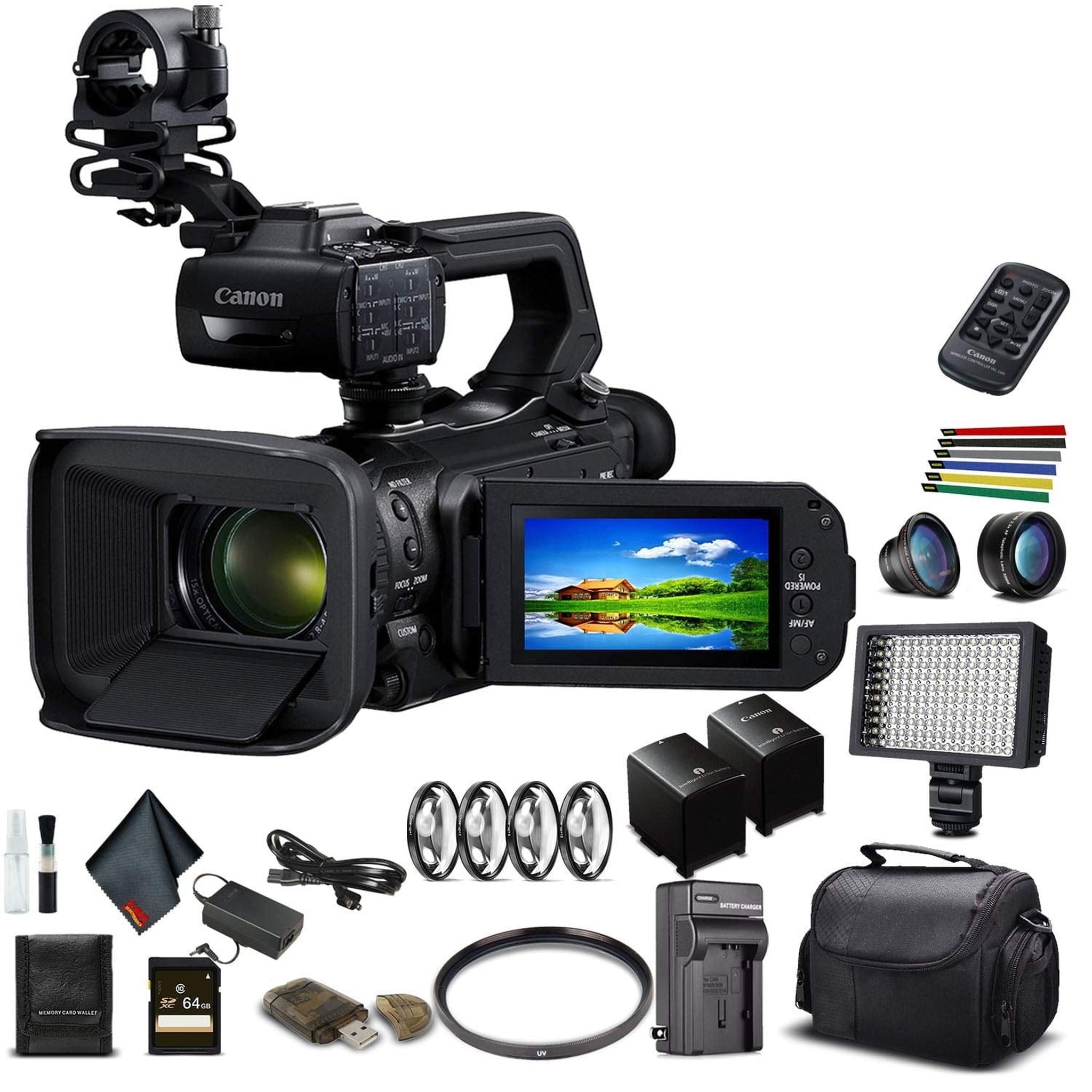 Canon XA55 Professional UHD 4K Camcorder W/ Extra Battery - Advanced Bundle Canon