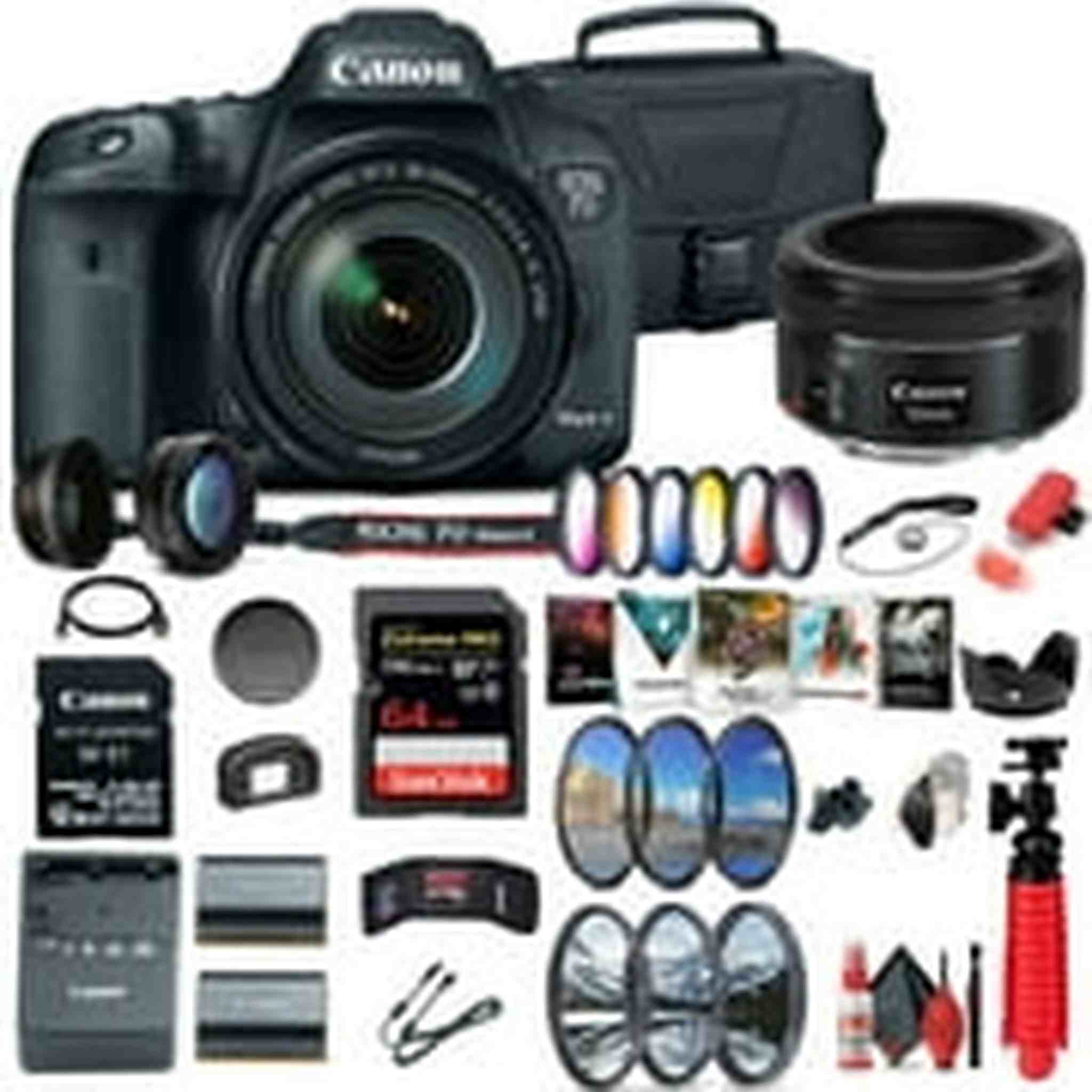 Canon EOS 7D Mark II DSLR Camera W/ 18-135mm f/3.5-5.6 IS USM Lens & W-E1 Extreme Bundle Canon