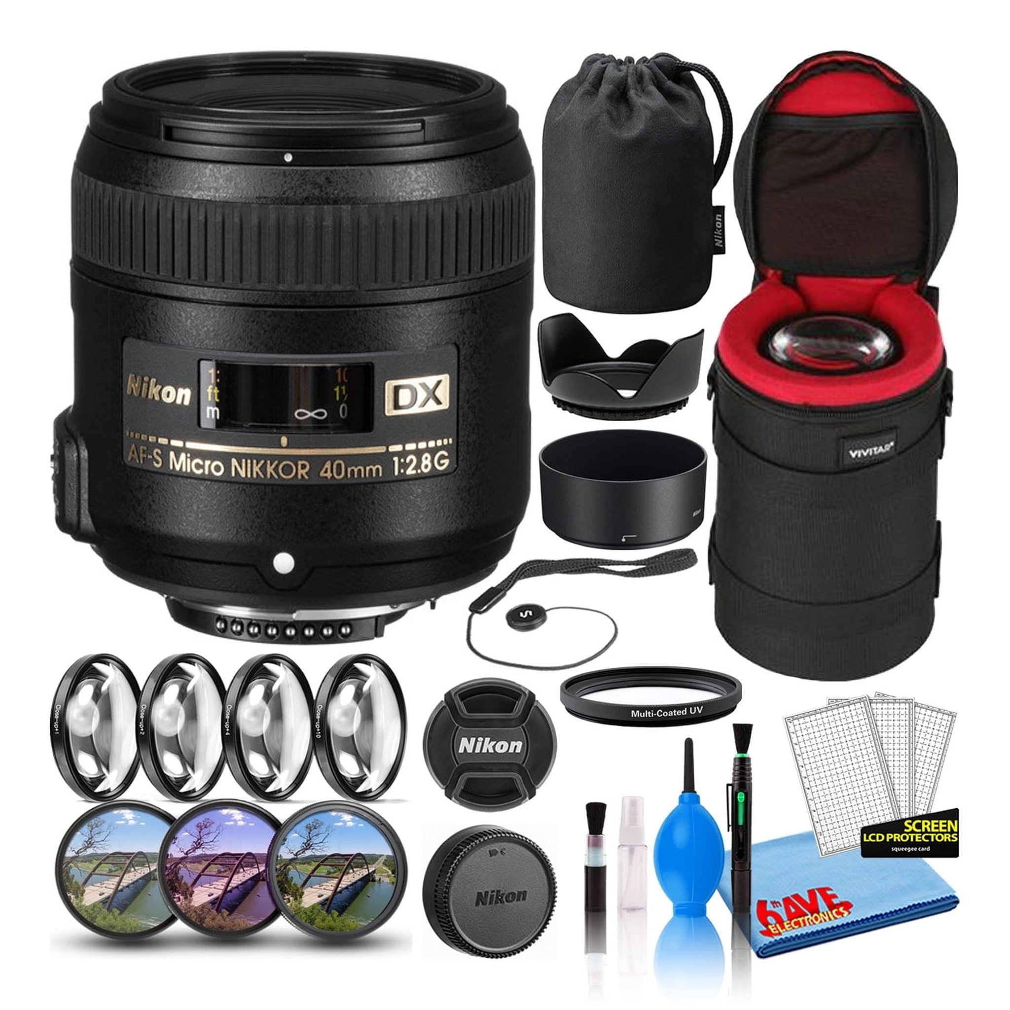 Nikon AF-S DX Micro 40mm f/2.8G Prime Lens 2200 Intl Model Bundle Nikon