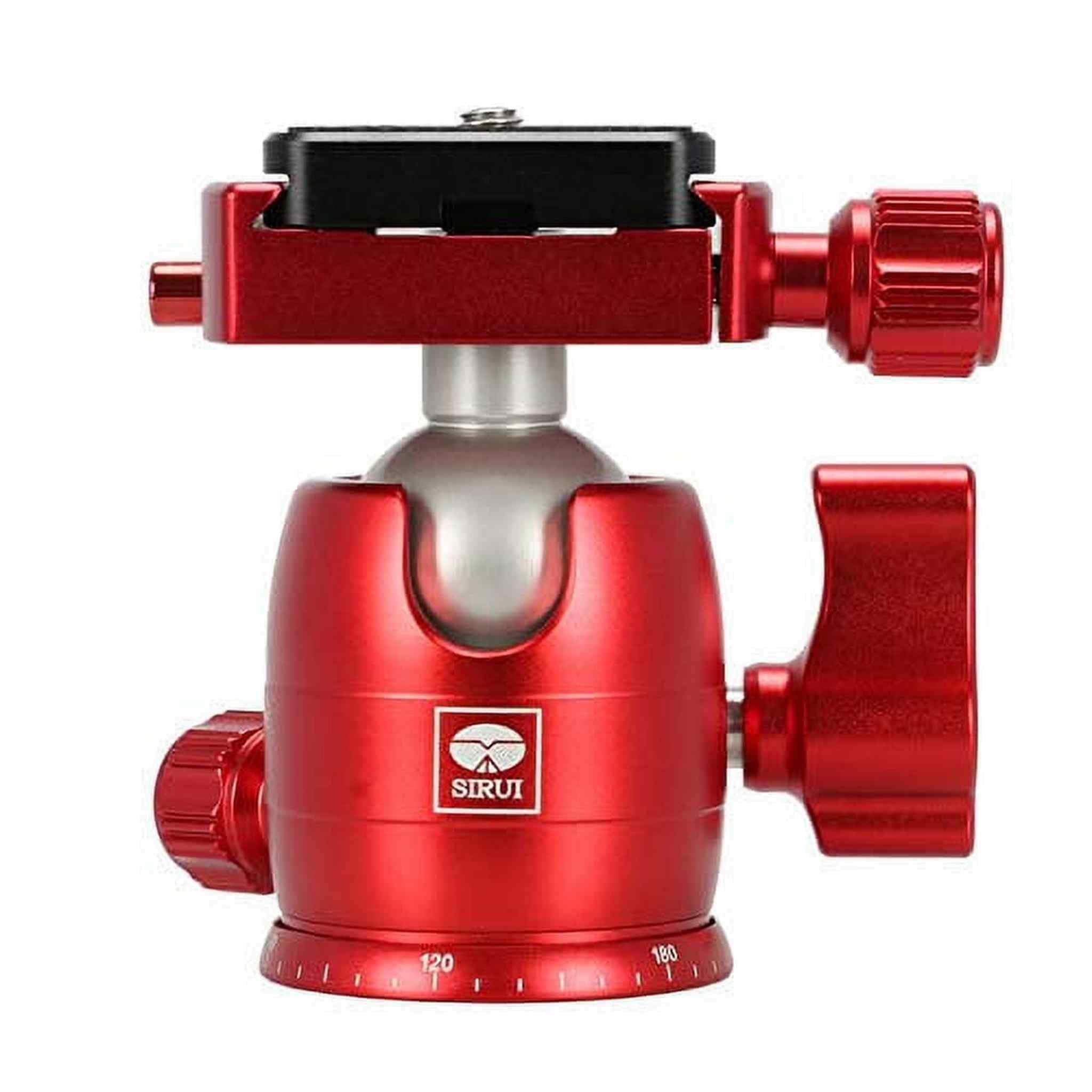 Sirui B-00 Aluminum Mini Ball Head with TY-C10 Plate, 11 lb Capacity, Red Sirui