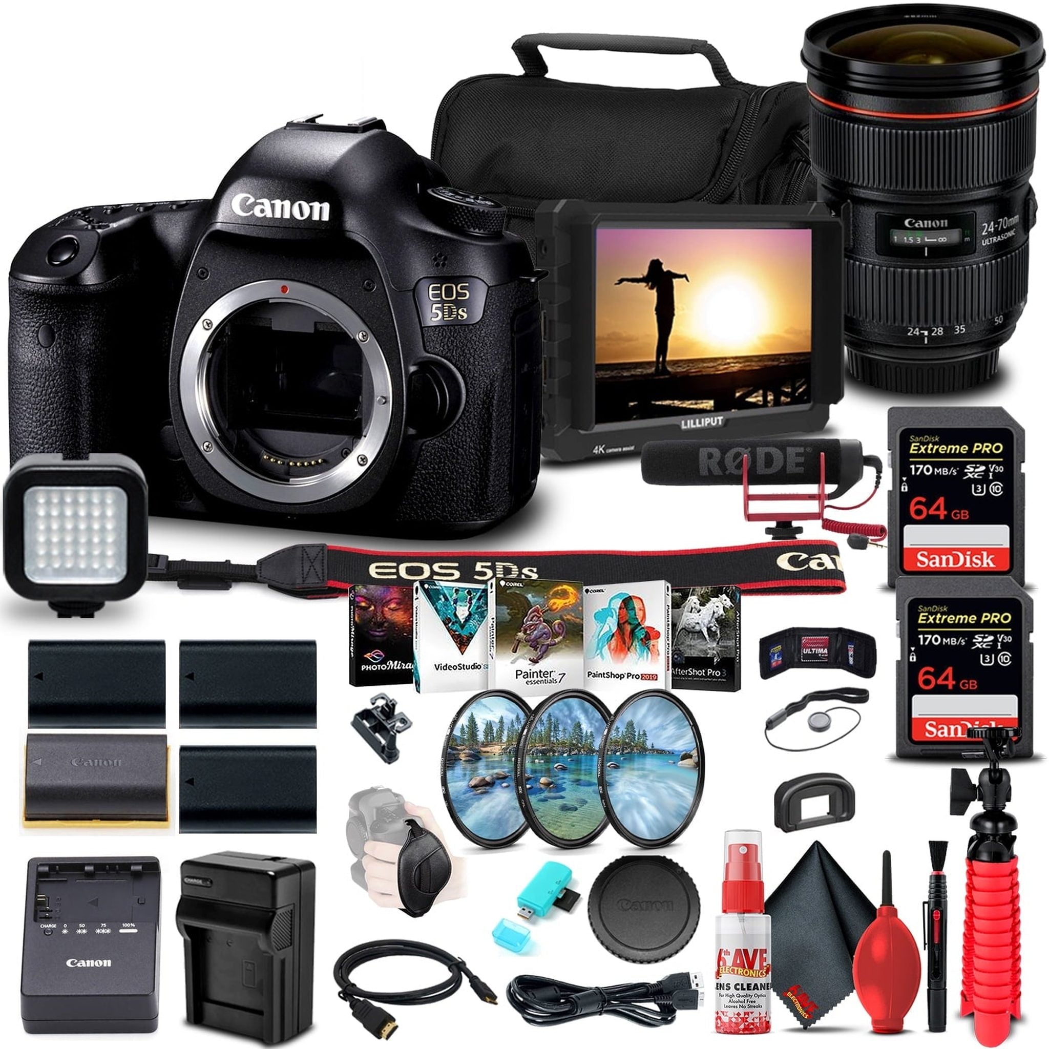 Canon EOS 5DS DSLR Camera Body Only 0581C002 + Canon Lens Storage Bundle Canon