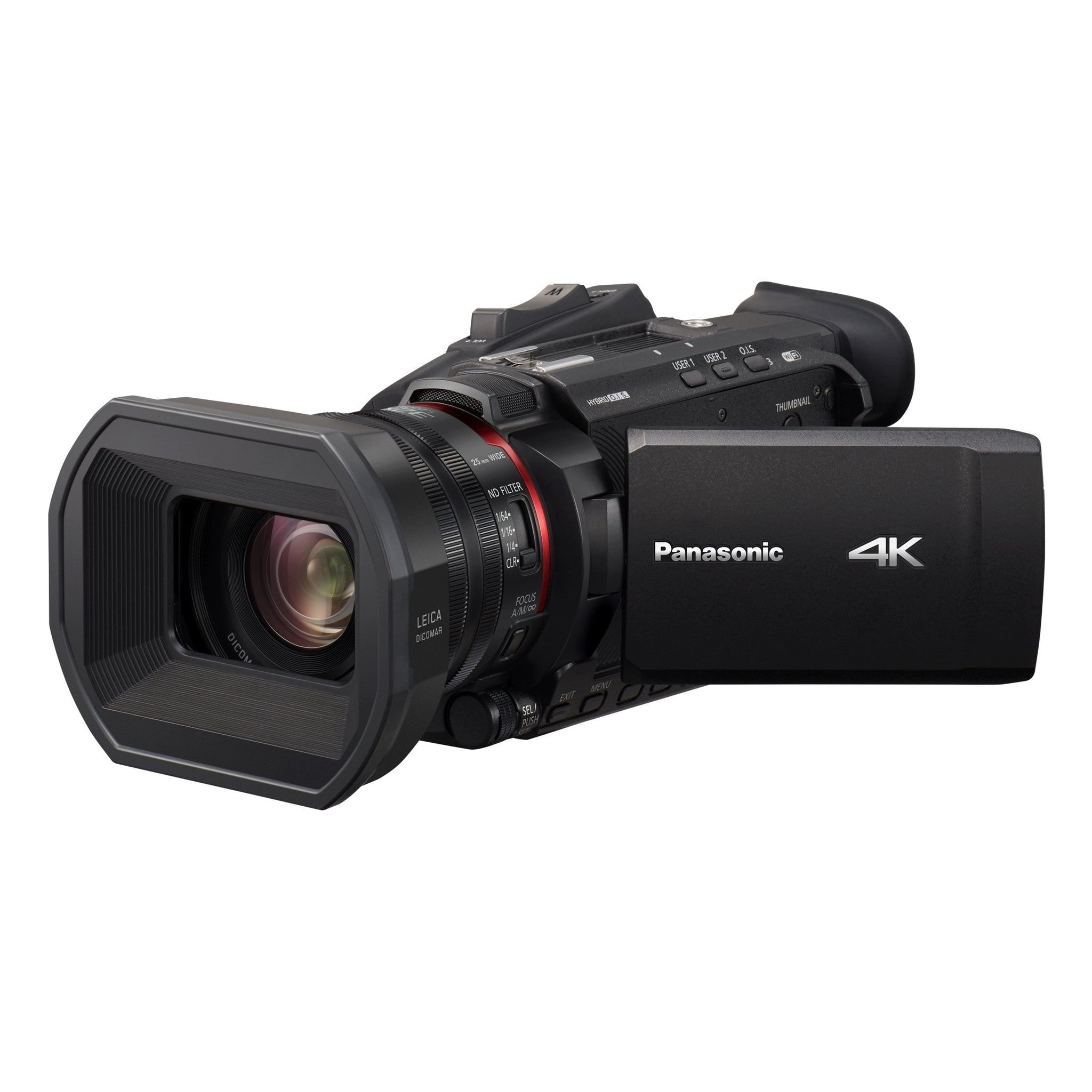 Panasonic X1500 4K Professional Camcorder with 24X Optical Zoom, WiFi HD Live Streaming, HC-X1500 USA Black Panasonic