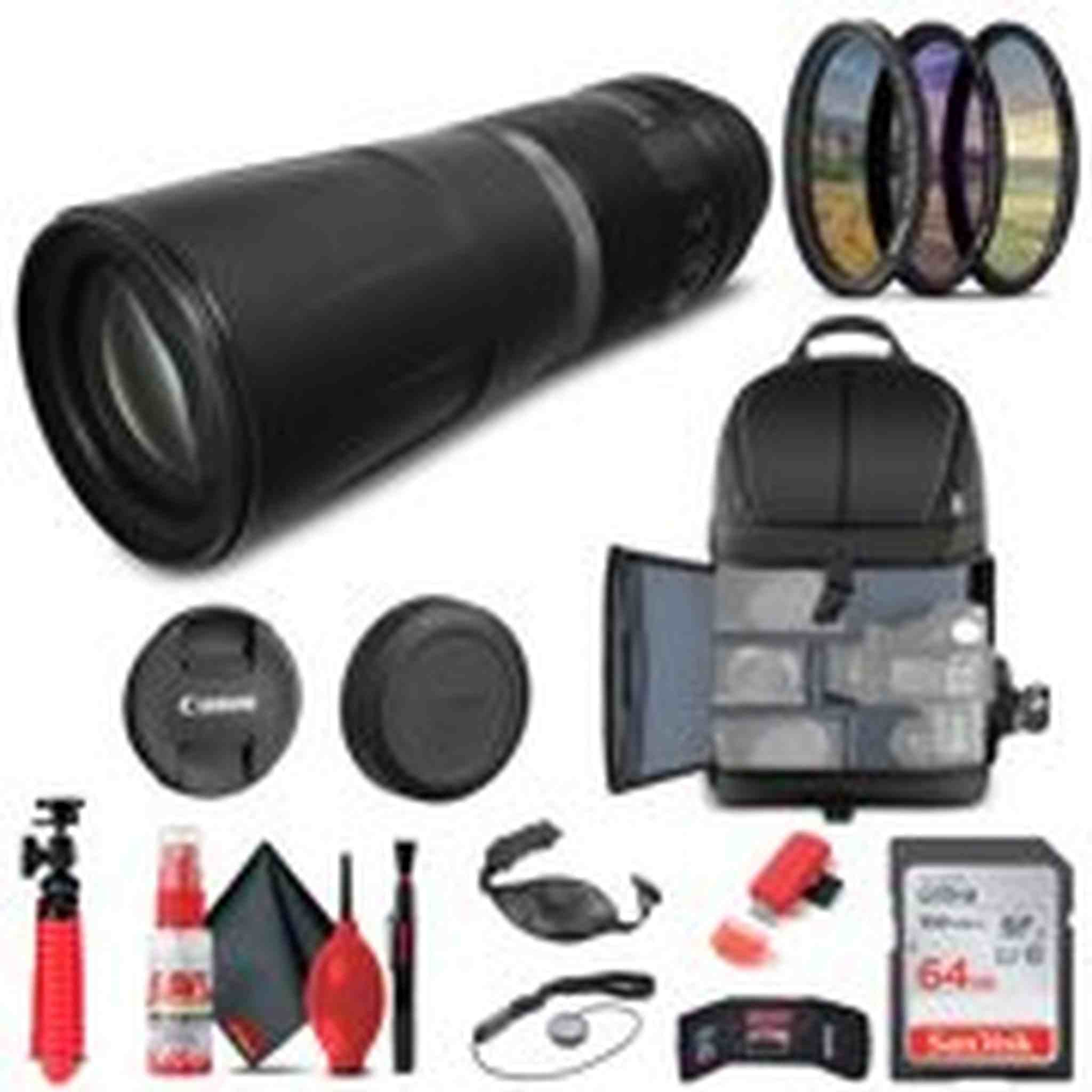 Canon RF 800mm f/11 IS STM Lens 3987C002 + BackPack + 64GB Card + More Canon