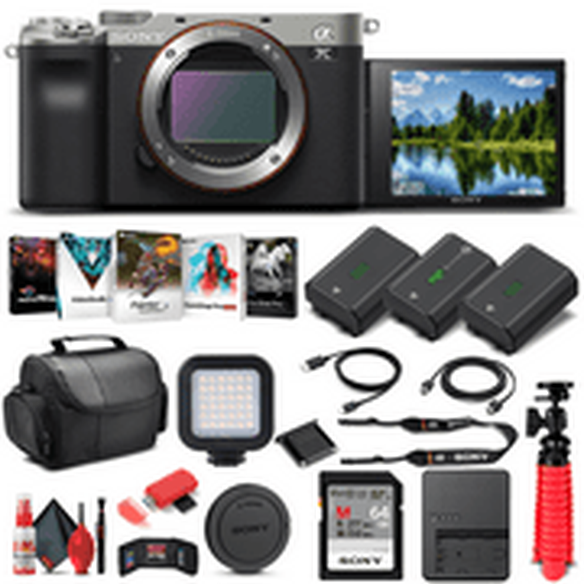 Sony Alpha a7C Mirrorless Digital Camera Body Only, Silver ILCE7C/S - Advanced Bundle Sony