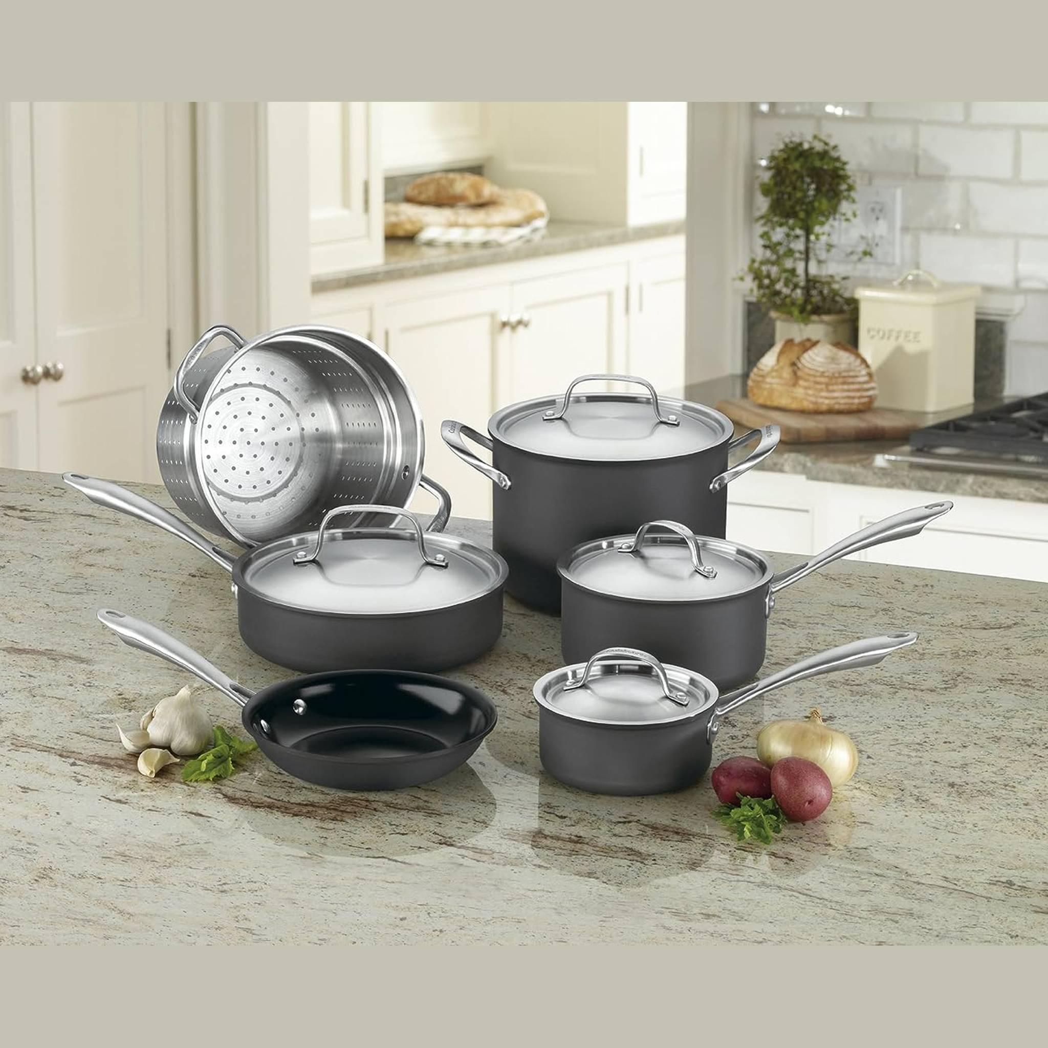 Cuisinart GG-10 GreenGourmet Hard-Anodized Nonstick 10-Piece Cookware Set Cuisinart