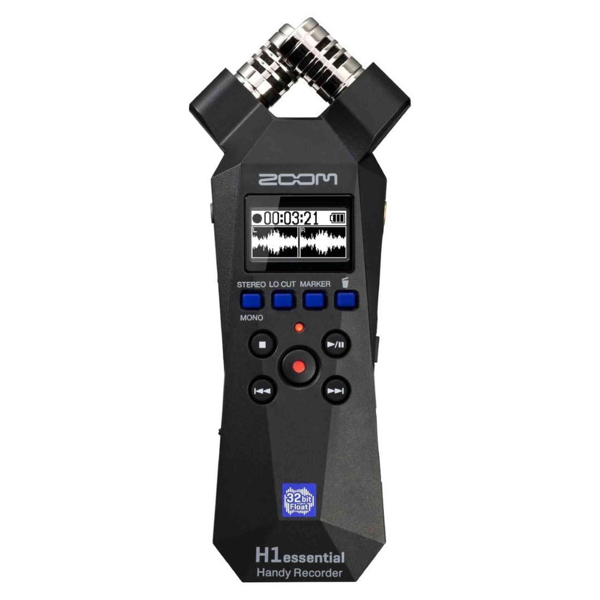 Zoom H1essential Stereo Handy Recorder 2024 Model, Essential Series with 32-Bit Float, Accessibility, X/Y Microphones, USB Microphone, Portable, for Musicians, Podcasters, Filmmakers Zoom