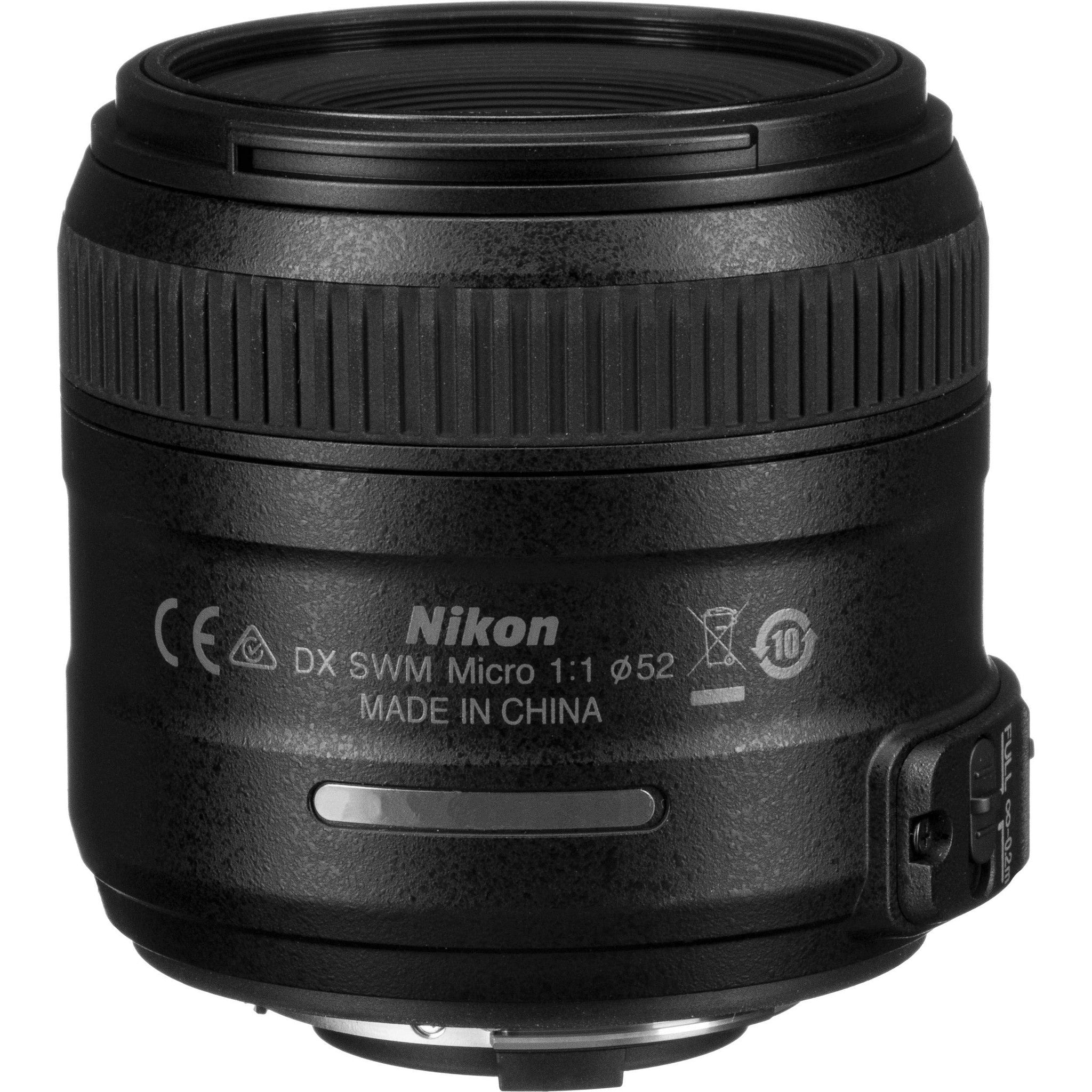 Nikon AF-S DX Micro NIKKOR 40mm F.2.8G Lens International Model + 4.5 inch Vivitar Premium Lens Case + Cleaning Kit Nikon