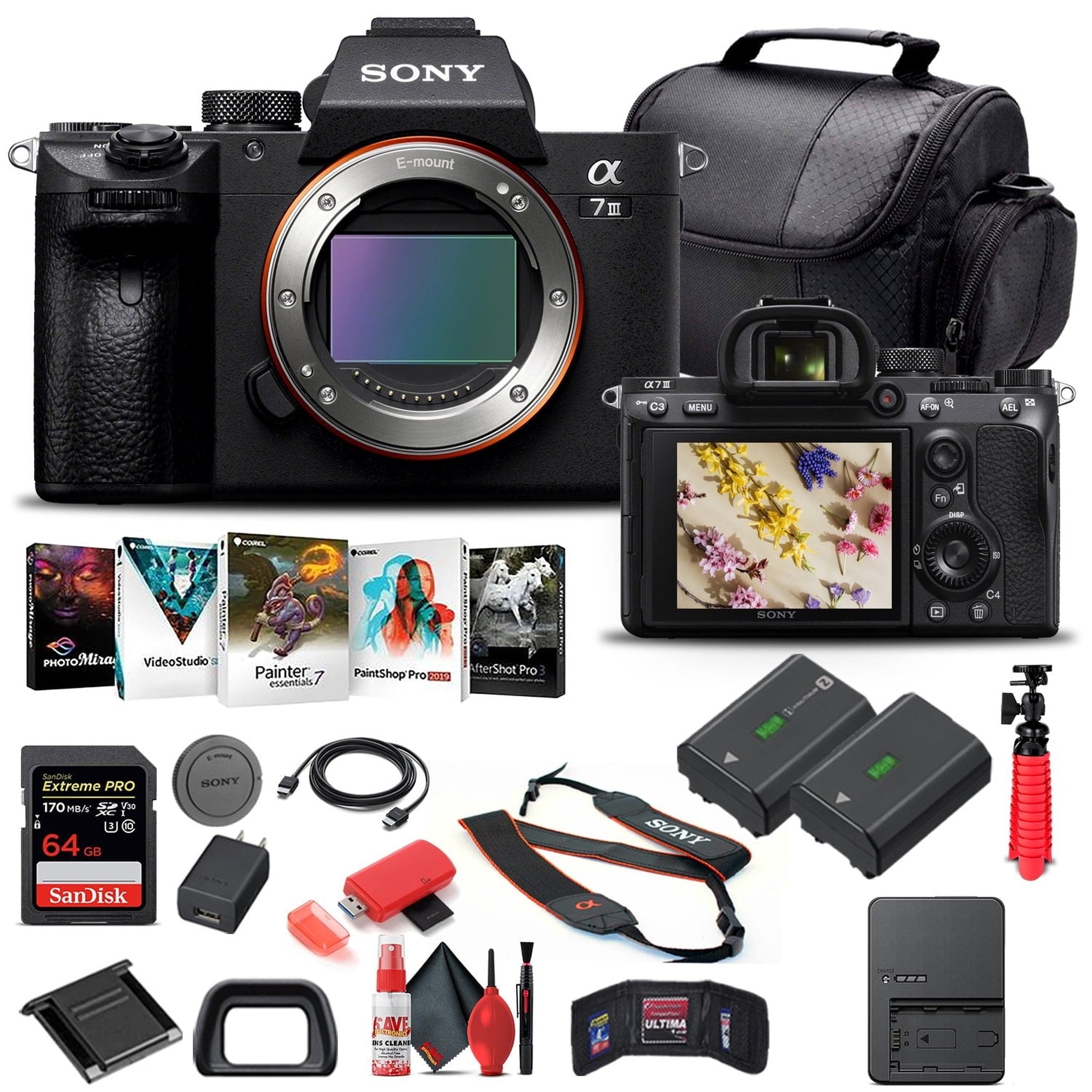 Sony Alpha a7 III Mirrorless Camera Body Only ILCE7M3/B - Basic Bundle Sony