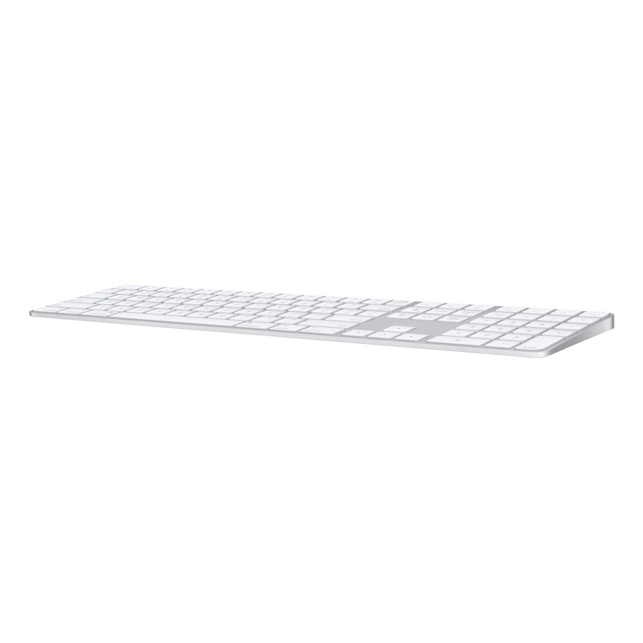 Apple Magic Keyboard with Touch ID and Numeric Keypad: Wireless, Bluetooth, Rechargeable. Works with Mac Computers with Apple Silicon; US English - White Keys Apple