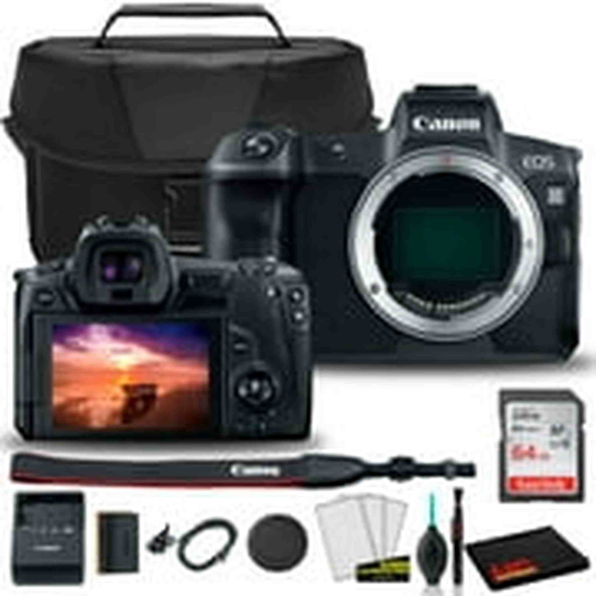 Canon EOS R Mirrorless Digital Camera Body Only 3075C002 + EOS Bag + Sandisk Ultra 64GB Card + Clean and Care Kit International Model Canon