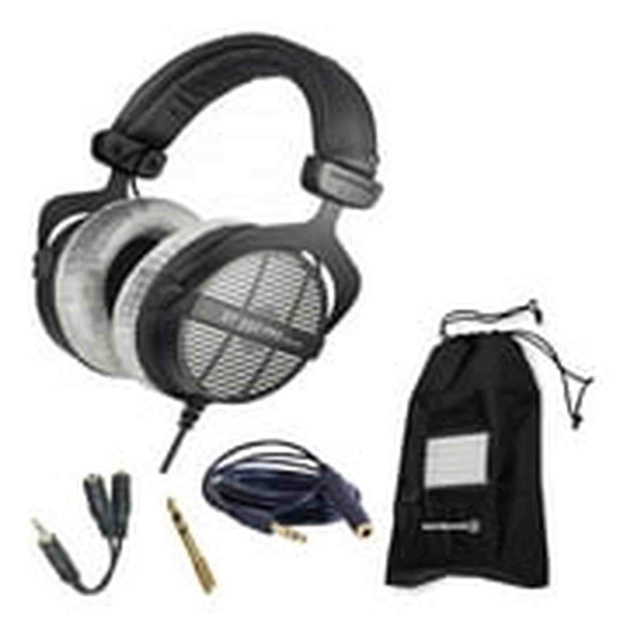 Beyerdynamic DT 990 Pro 250 Ohm Headphones with Splitter and 3-Year Warranty Base Bundle