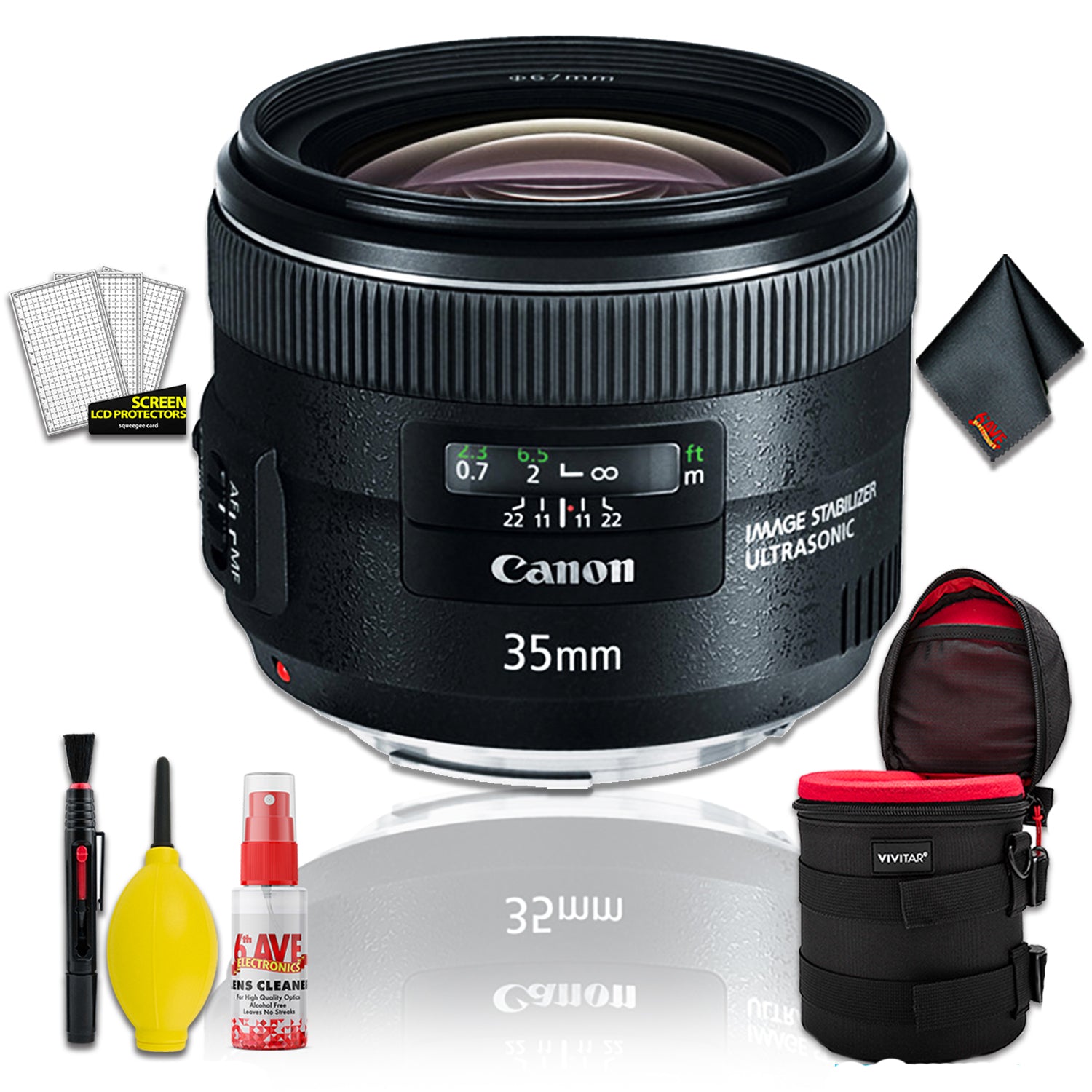 Canon EF 35mm f/2 IS USM Lens Intl Model w/ 4.5