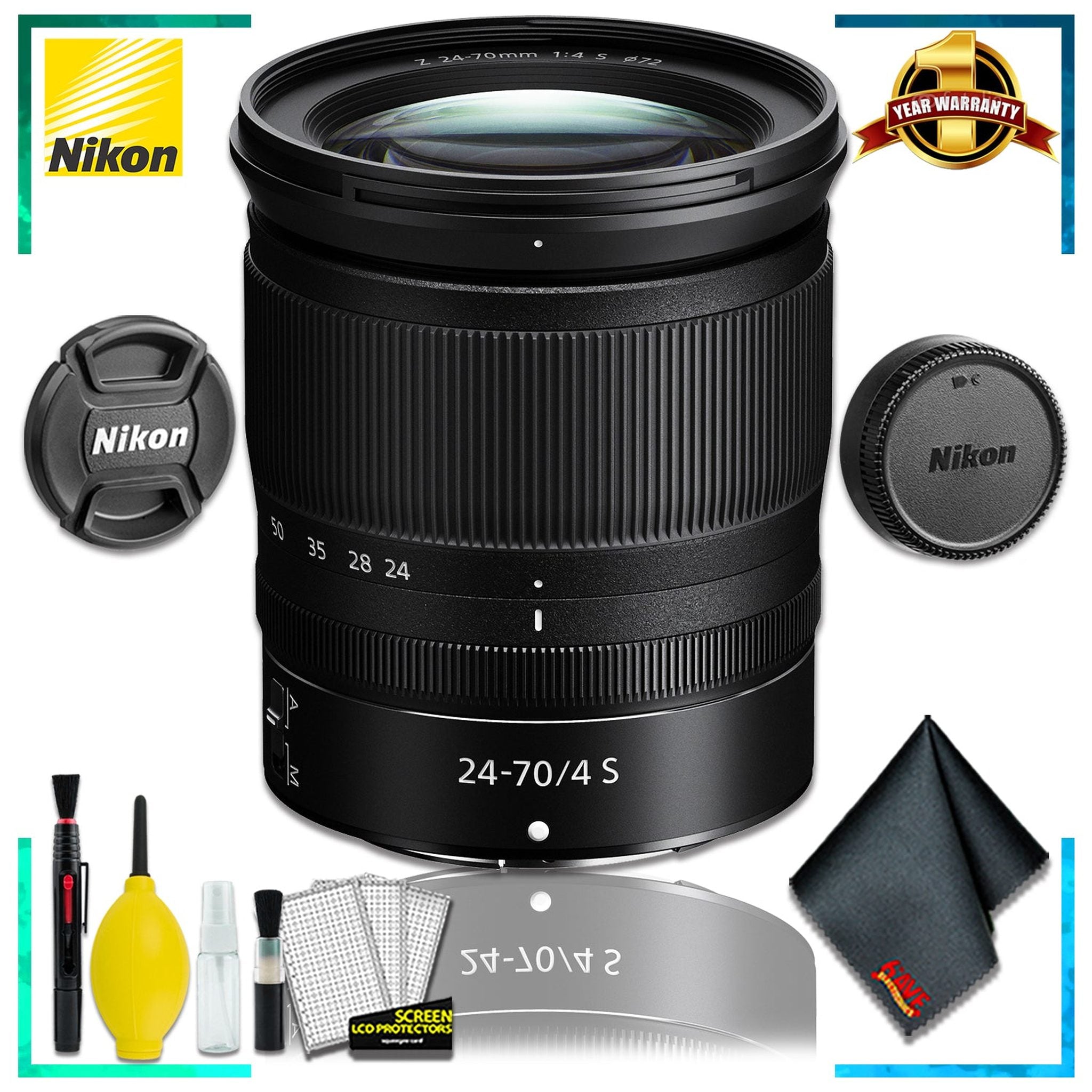 Nikon NIKKOR Z 24-70mm f.4 S Lens Intl Model + Cleaning Kit Nikon