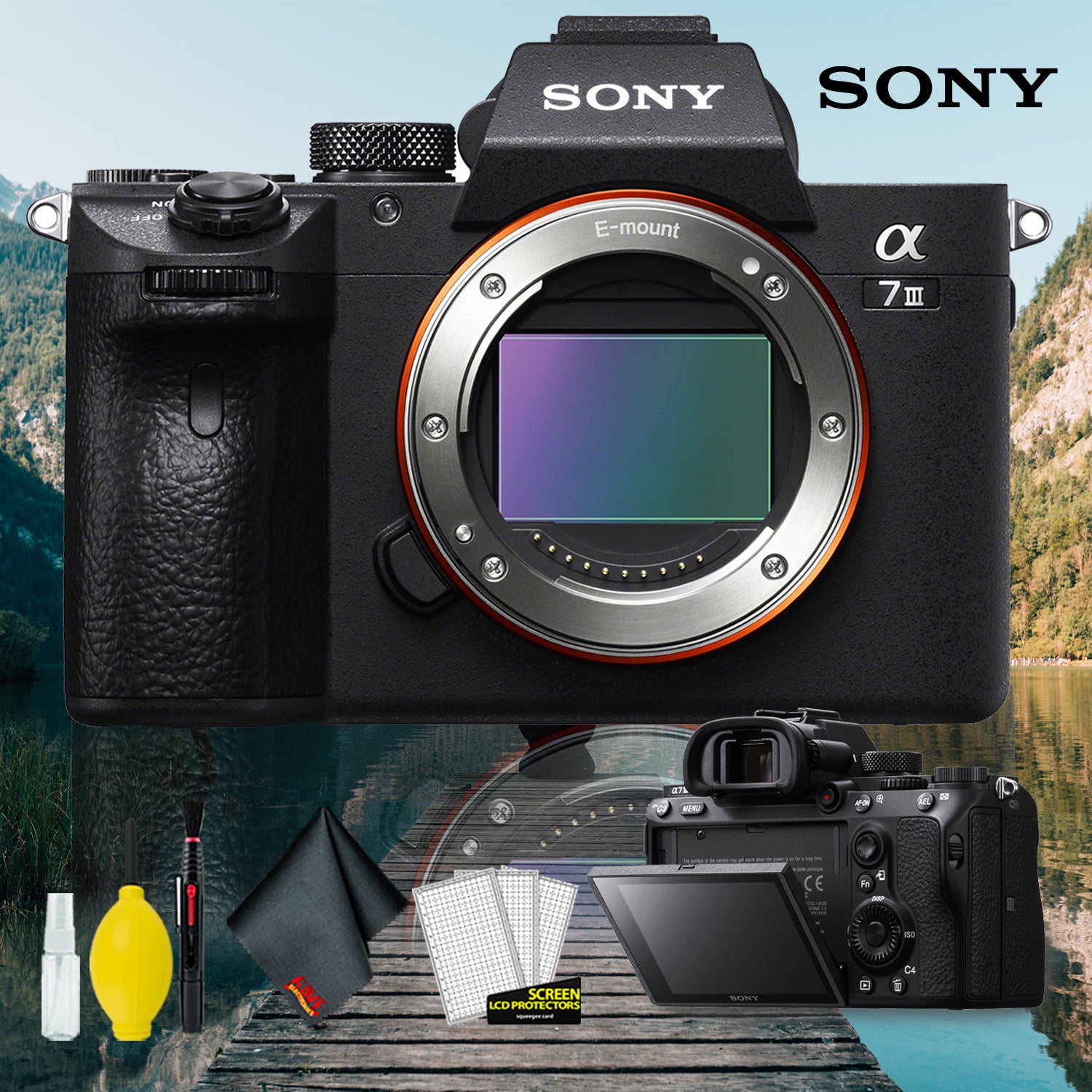 Sony Alpha a7 III Mirrorless Digital Camera Body Only with Camera Cleaning Kit Bundle Sony