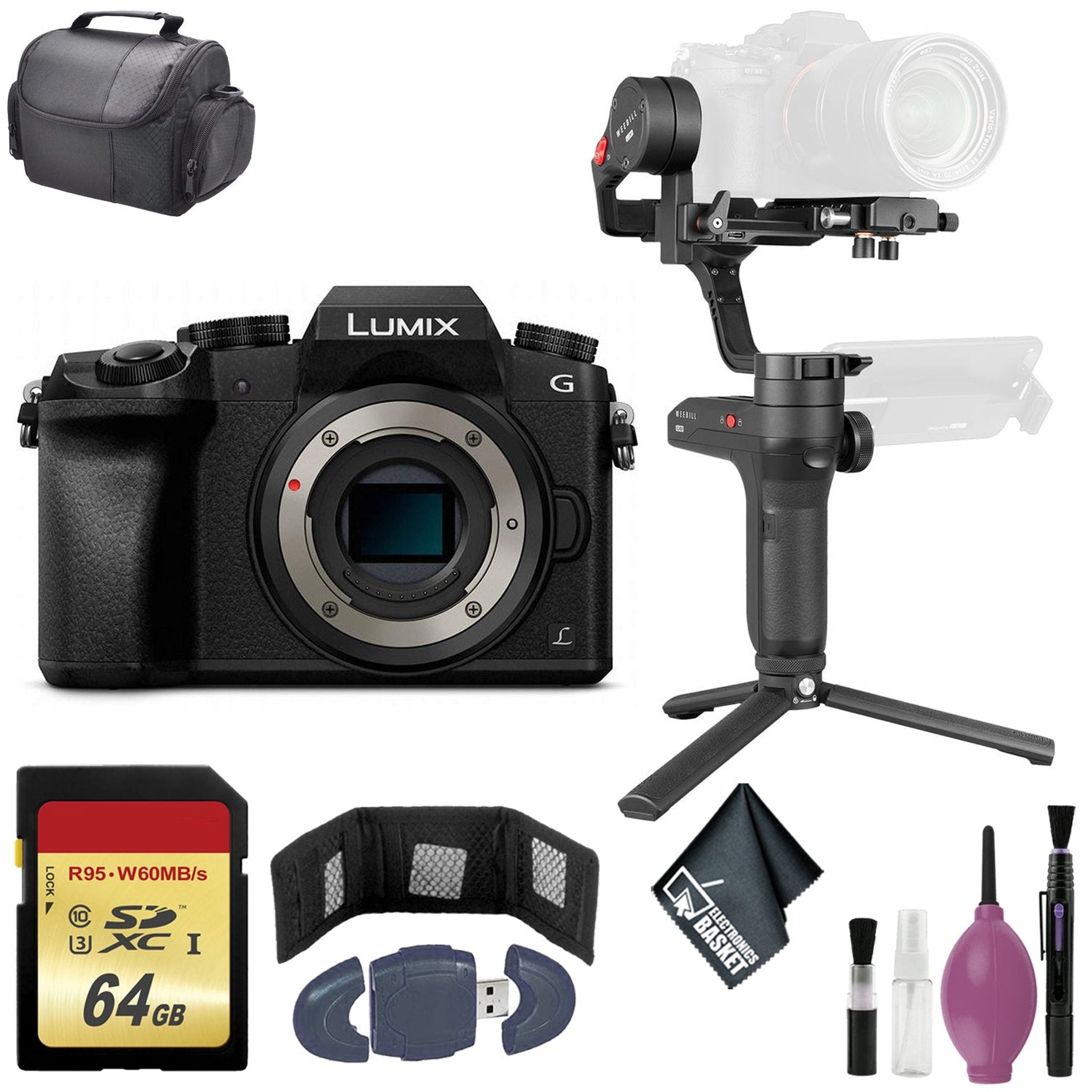 Zhiyun-Tech WEEBILL LAB Handheld Stabilizer - PANASONIC DMC-G7 CAMERA BODY BLACK - 64GB Case Zhiyun-Tech