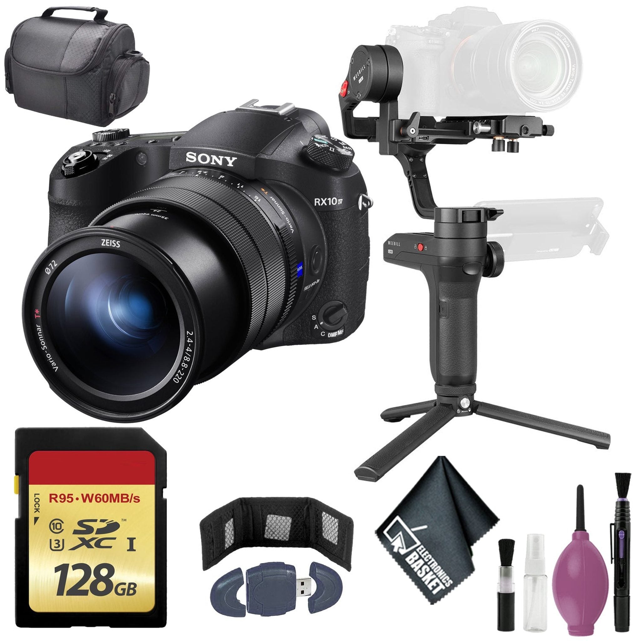 Zhiyun-Tech WEEBILL LAB Handheld Stabilizer - Sony Cyber-shot DSC-RX10 IV Digital Camera - 128GB Case Zhiyun-Tech