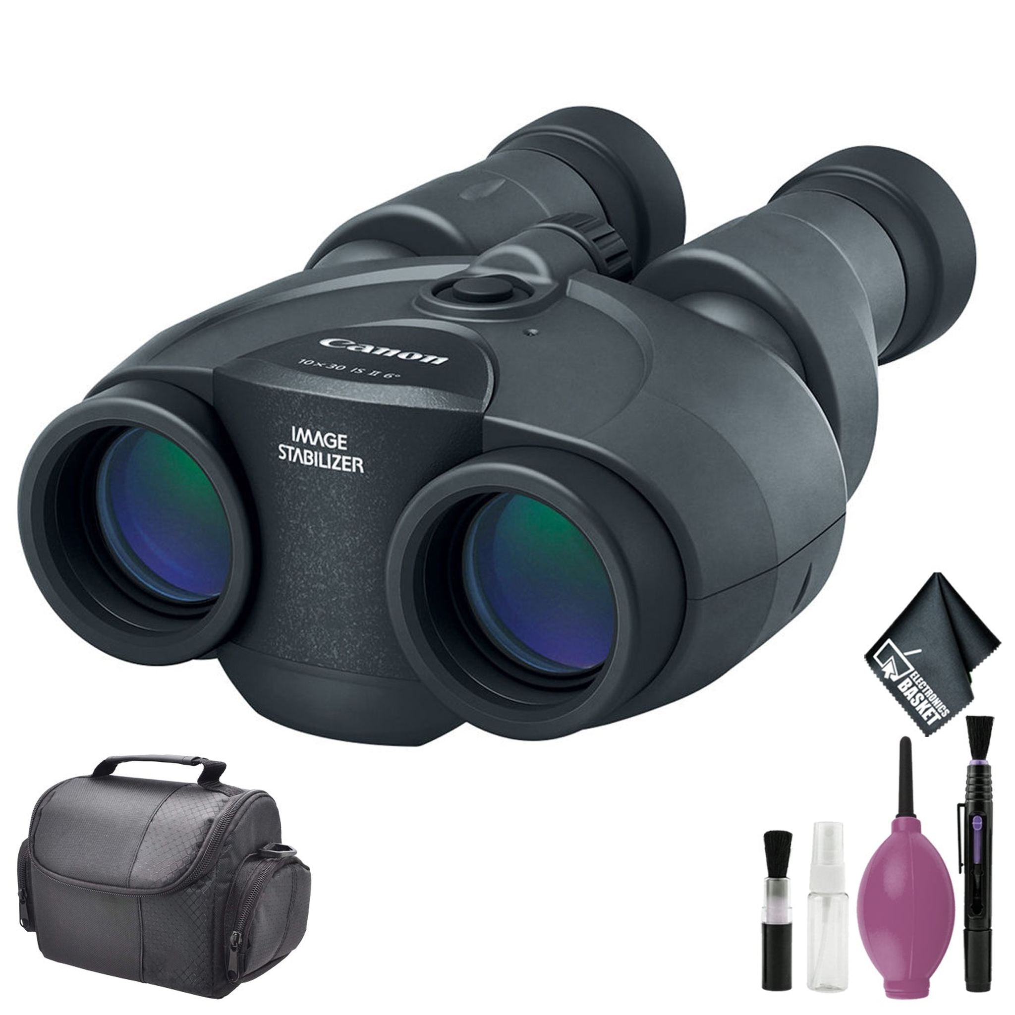 Canon 10x30 IS II Image Stabilized Binocular - Cleaning Kit - SOFT CASE-MED SLR + LENSES Canon