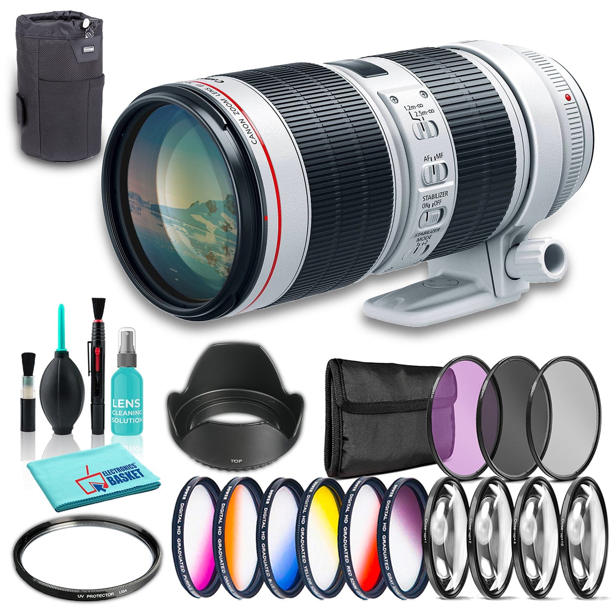 Canon EF 70-200mm f/2.8L IS III USM, Full-Frame EF-Mount Format, Air Sphere Coating Lens Bundle w/ 7 Piece Accessories Canon