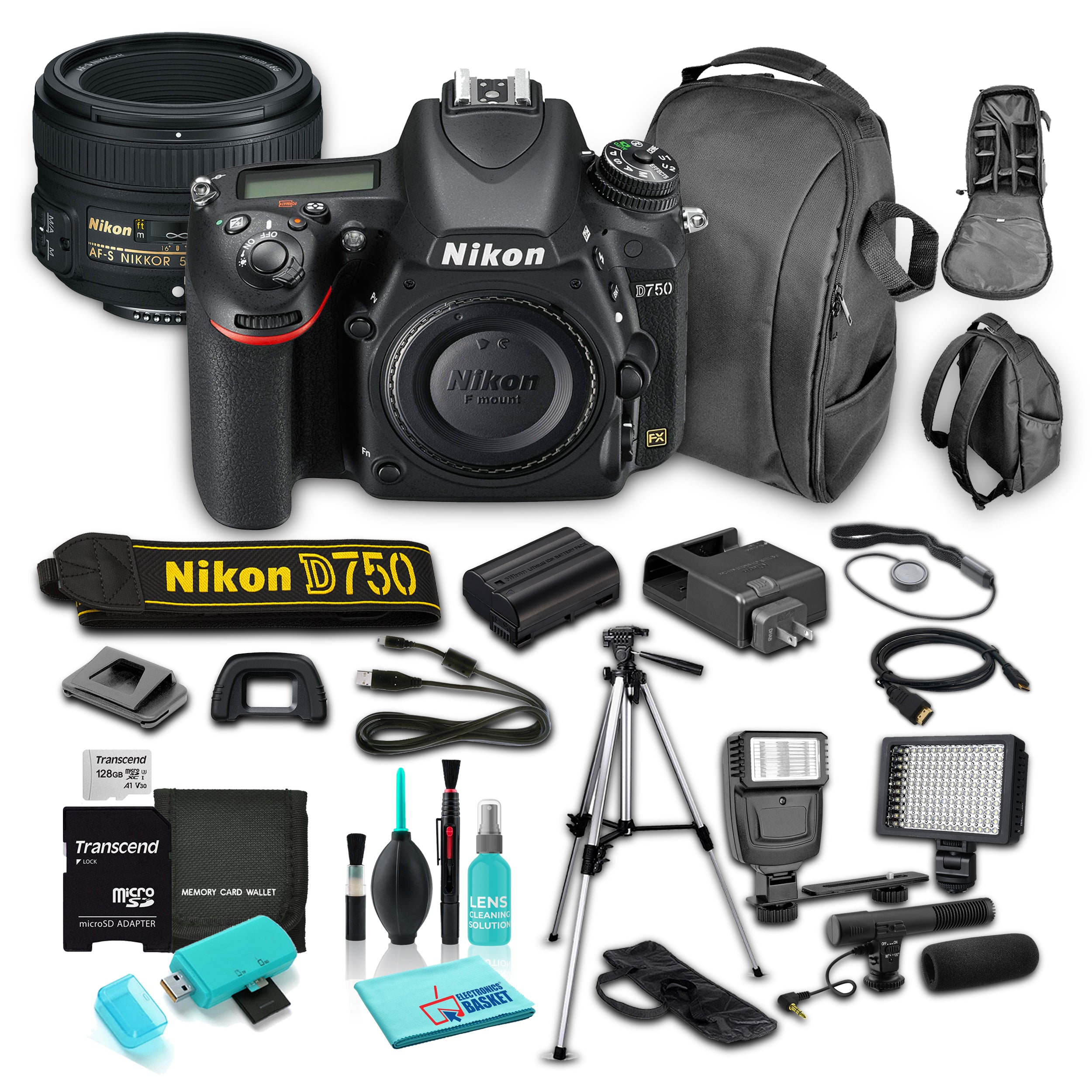 Nikon D750 DSLR Camera Body Only , 24.3MP FX-Format CMOS Sensor, Full HD 1080p Video Recording at 60 fps Nikon