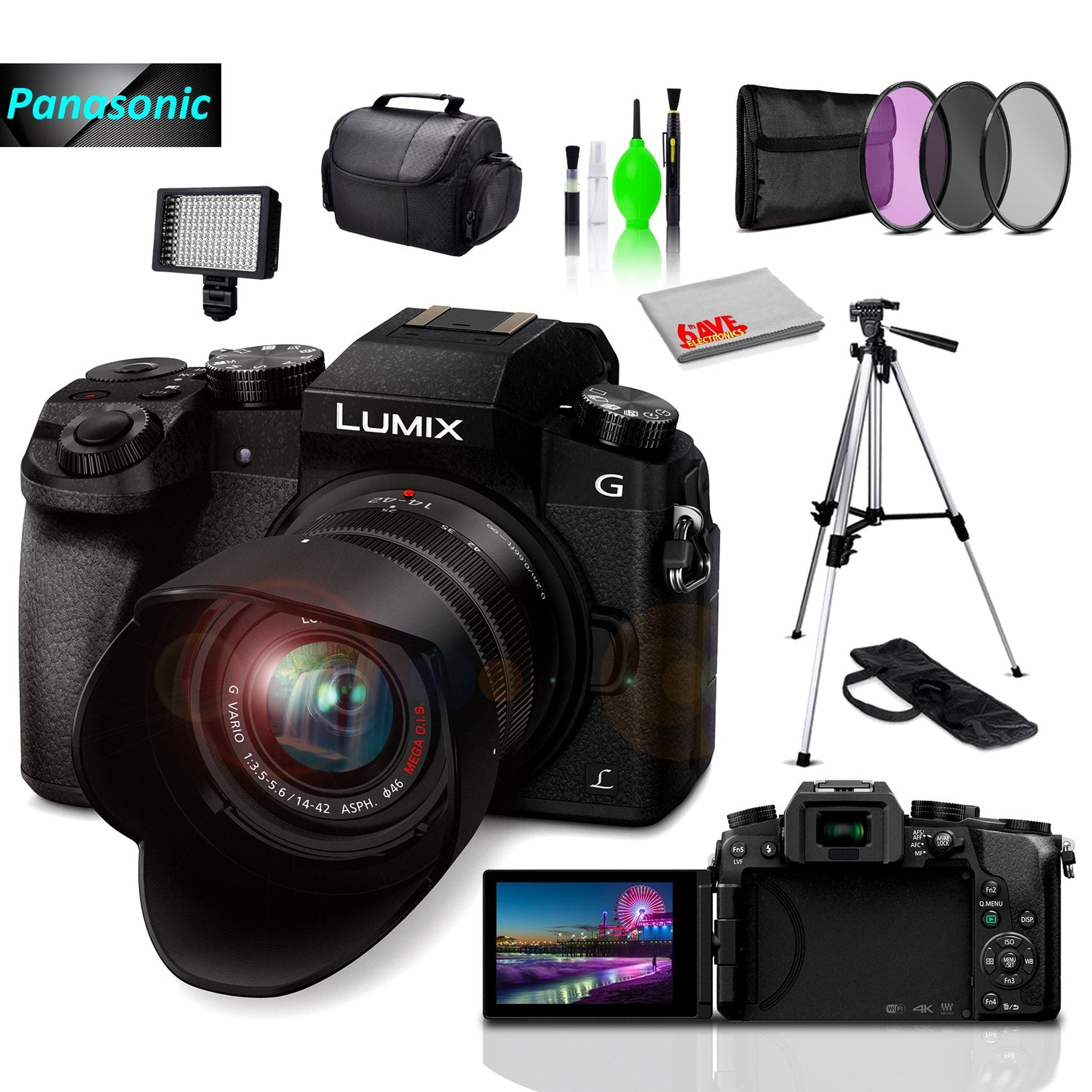 Panasonic Lumix DMC-G7 Mirrorless MFT Digital Camera & Cleaning Kit Panasonic