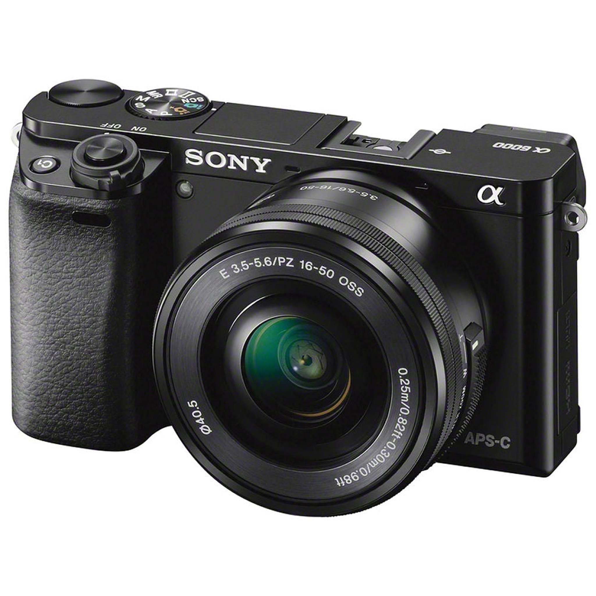 Sony Alpha a6000 Mirrorless Camera, 24.3MP APS HD CMOS Sensor, BIONZ X Image Processor with 8 Piece Accessories Sony