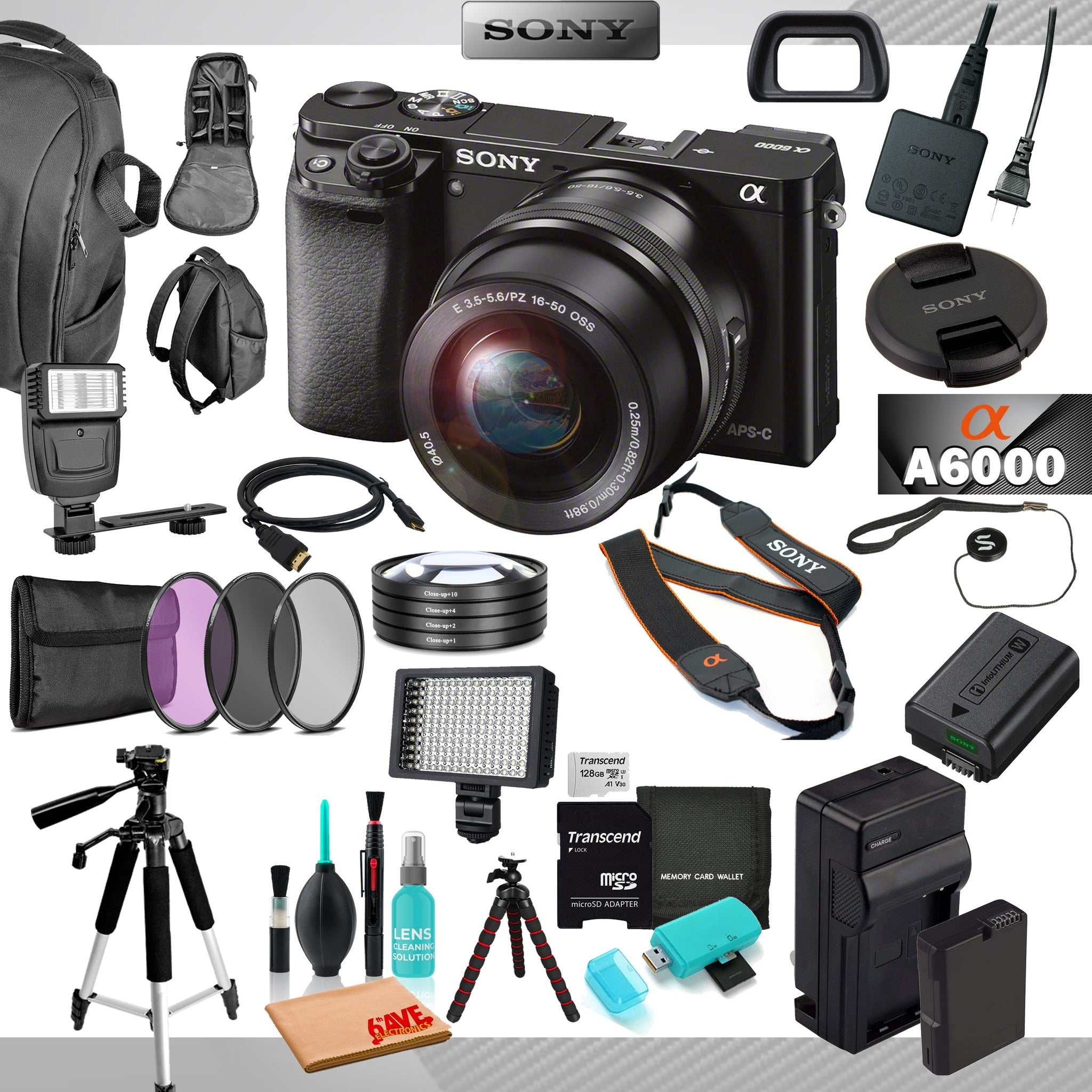 Sony Alpha a6000 Mirrorless Camera, 24.3MP APS HD CMOS Sensor, BIONZ X Image Processor, 3.0