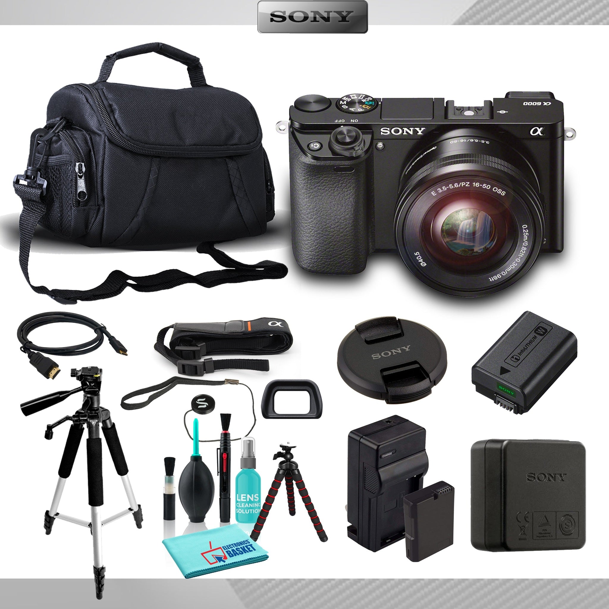 Sony Alpha a6000 Mirrorless Camera, 24.3MP APS HD CMOS Sensor, BIONZ X Image Processor + 3.0