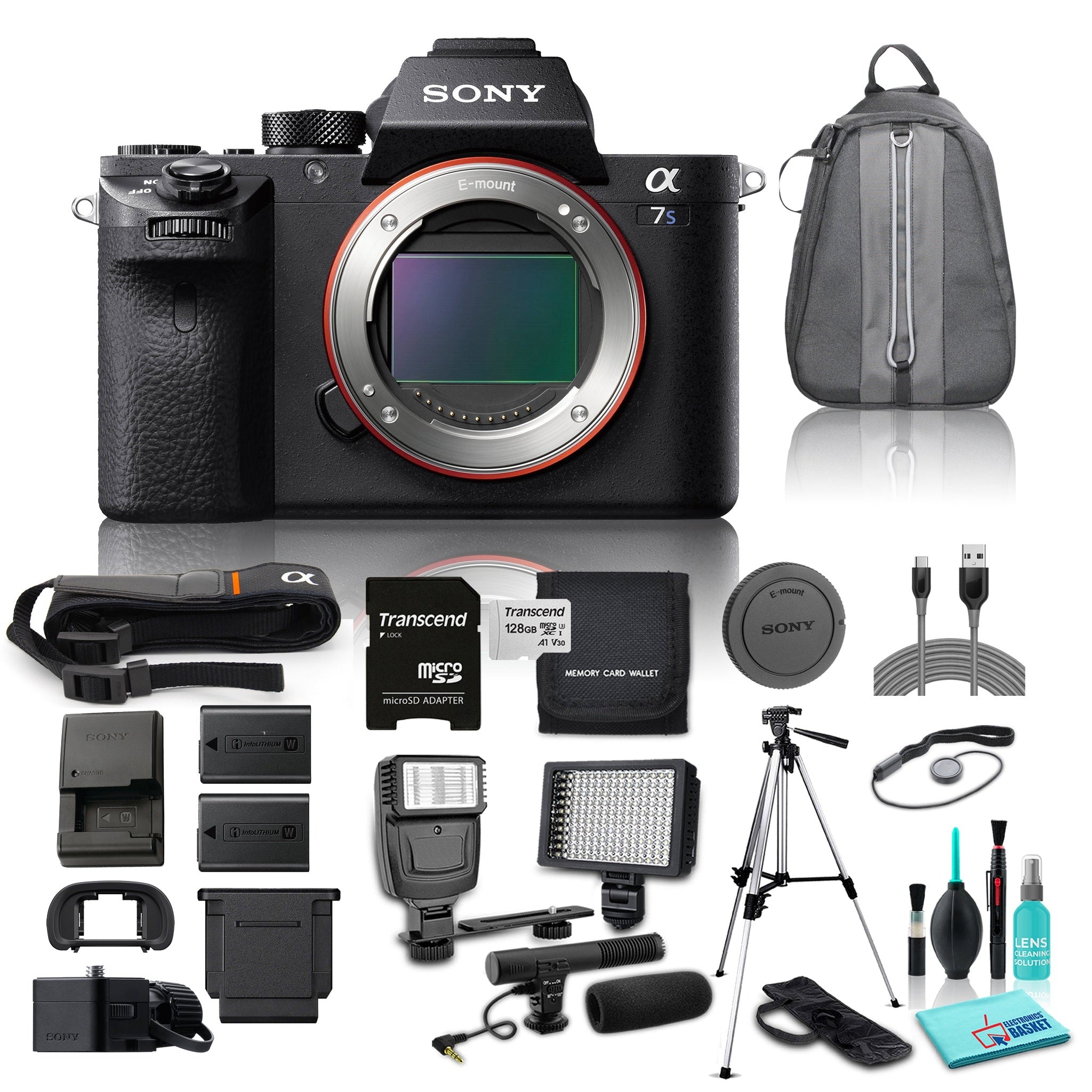 Sony 12.2MP Full Frame Alpha a7S II Mirrorless Digital Camera Body Only Bundle w/ 11 Piece Accessories Canon