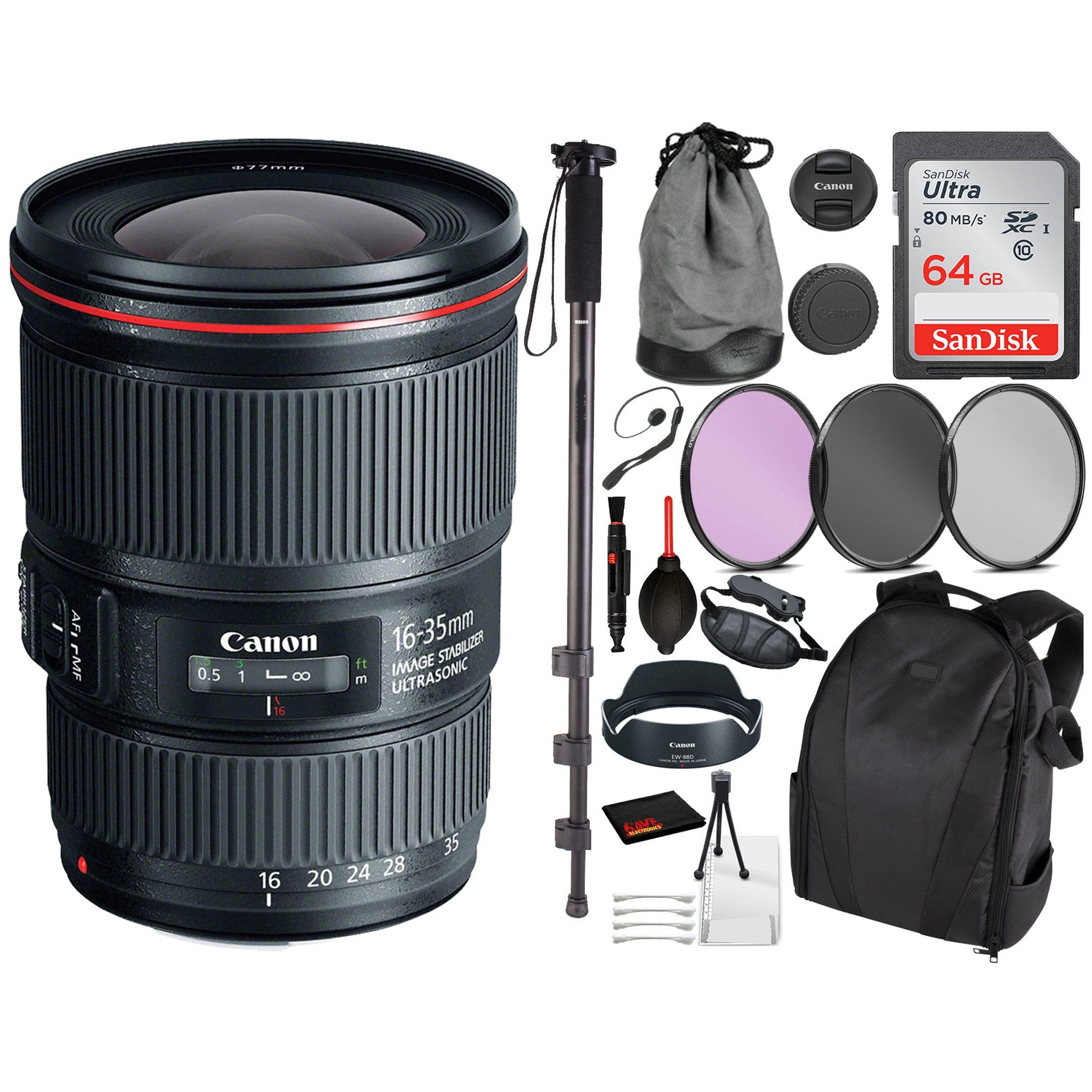 Canon RF 85mm f/1.2L USM Lens 3447C002 Essential Bundle Kit for Canon EOS - International Model No Warranty Canon