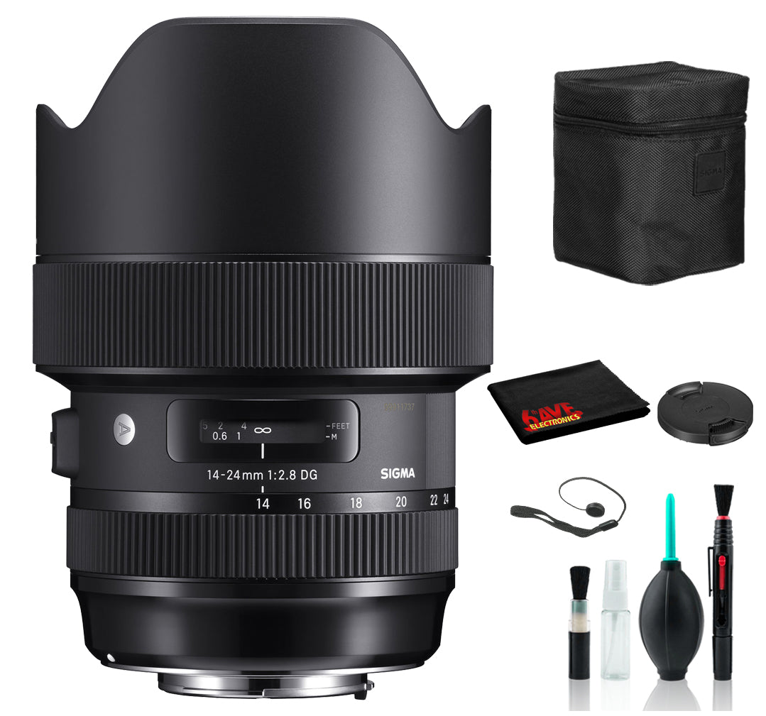 Sigma 14-24mm f/2.8 DG HSM Art Lens for Nikon F with Bundle: Deluxe Lens Cleaning Kit + More Sigma