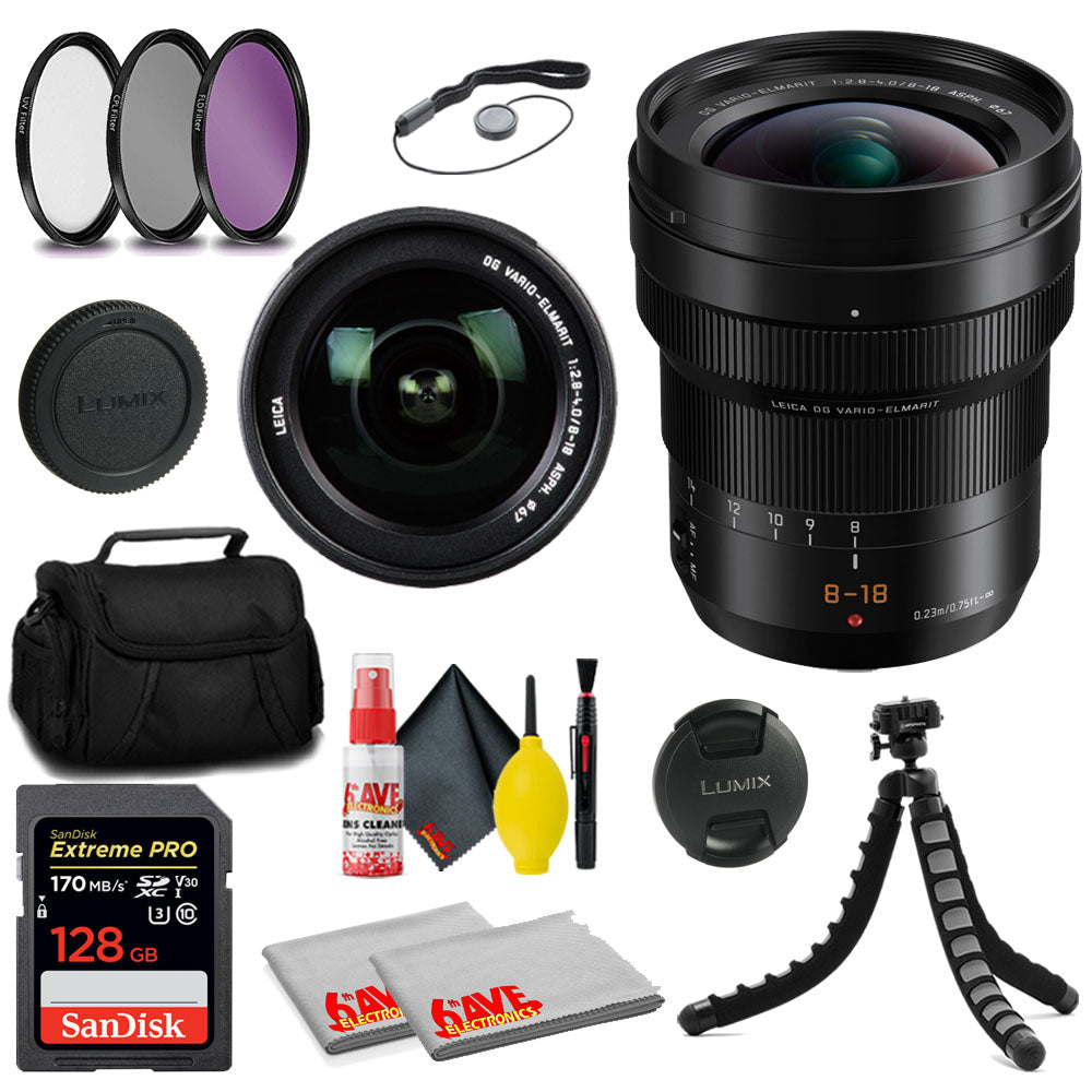 Panasonic Leica DG Vario-Elmarit 8-18mm f/2.8-4 ASPH.Lens + SanDisk Card + MORE Panasonic