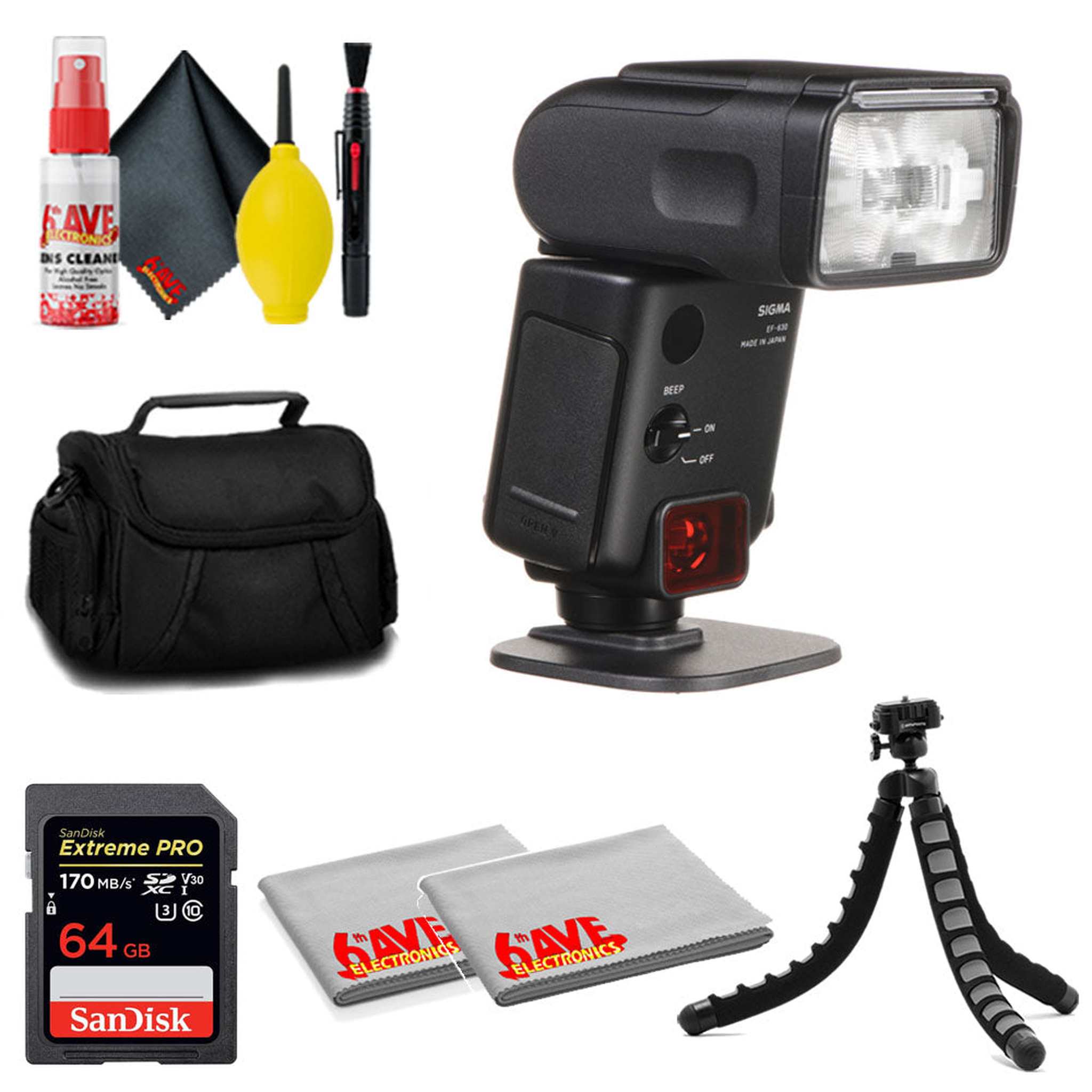 Sigma EF-630 Electronic Flash for Canon Cameras + 64GB Card+ MORE Sigma