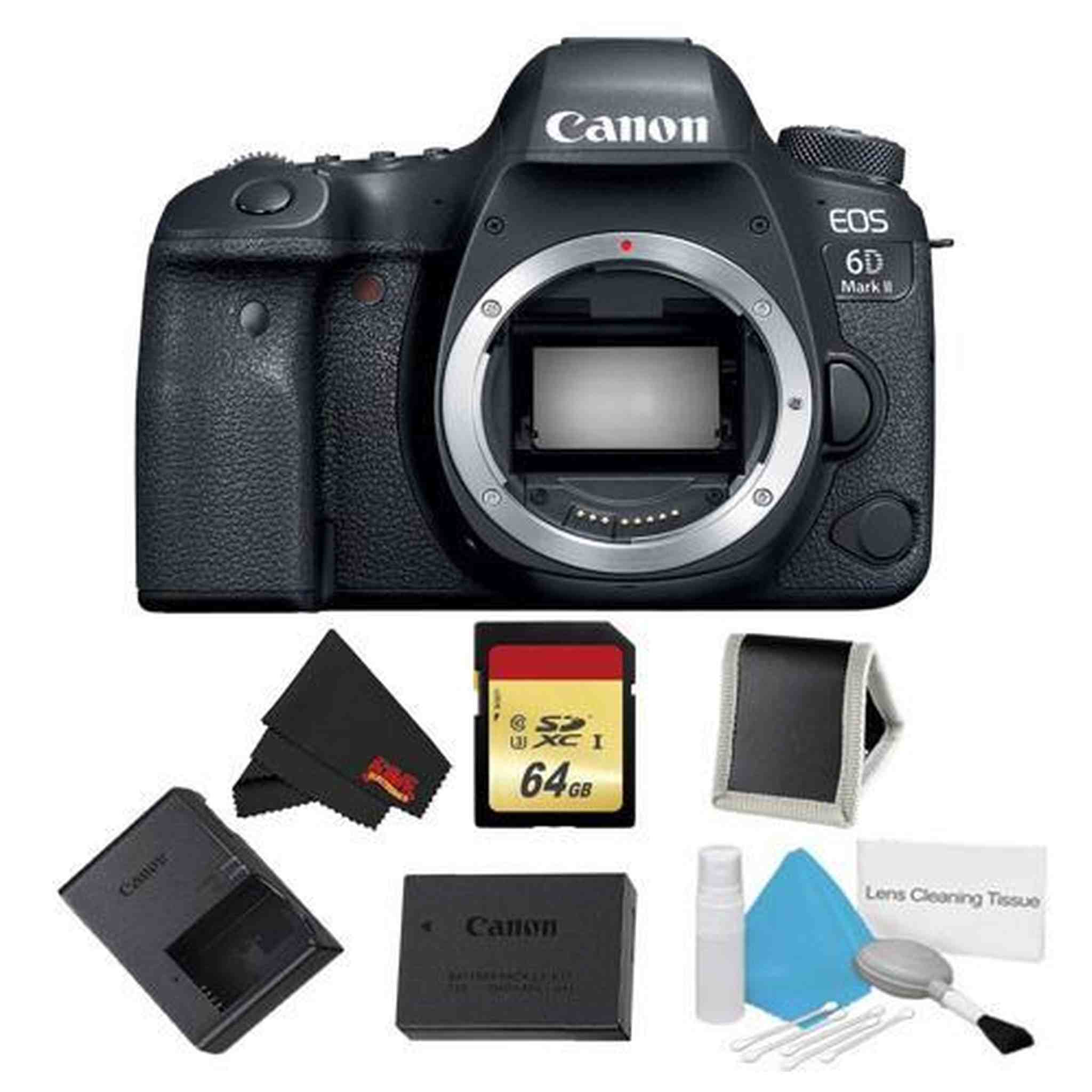 Canon EOS 6D Mark II DSLR Camera Body Only Memory Bundle - International Model Canon