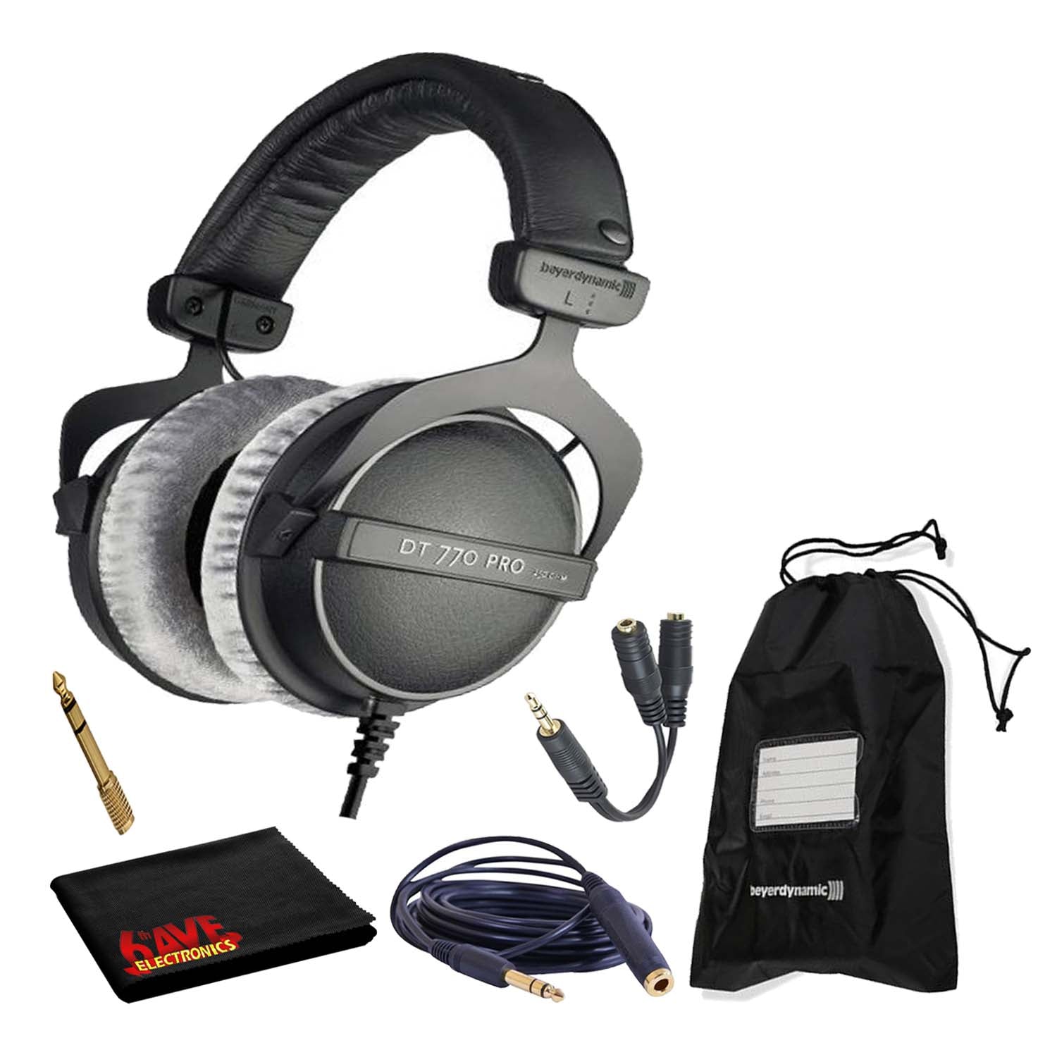 Beyerdynamic DT 770 Pro Headphones Bundle w/ Splitter Beyerdynamic