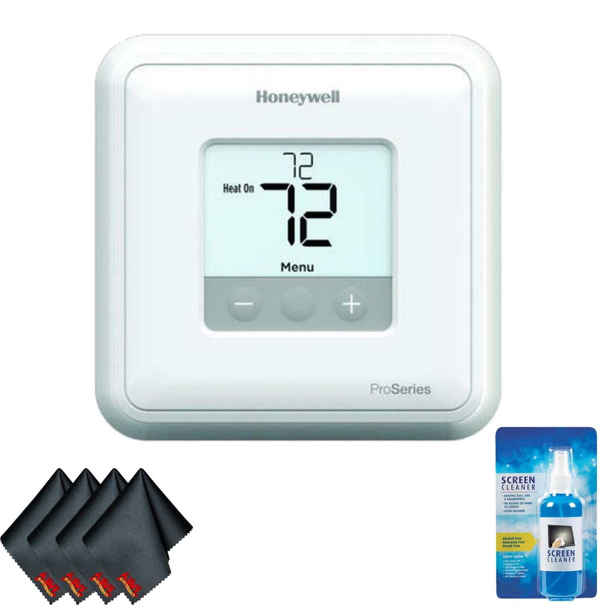 Honeywell TH4110U2005/U T4 Pro Program Mable Thermostat White Bundle Honeywell