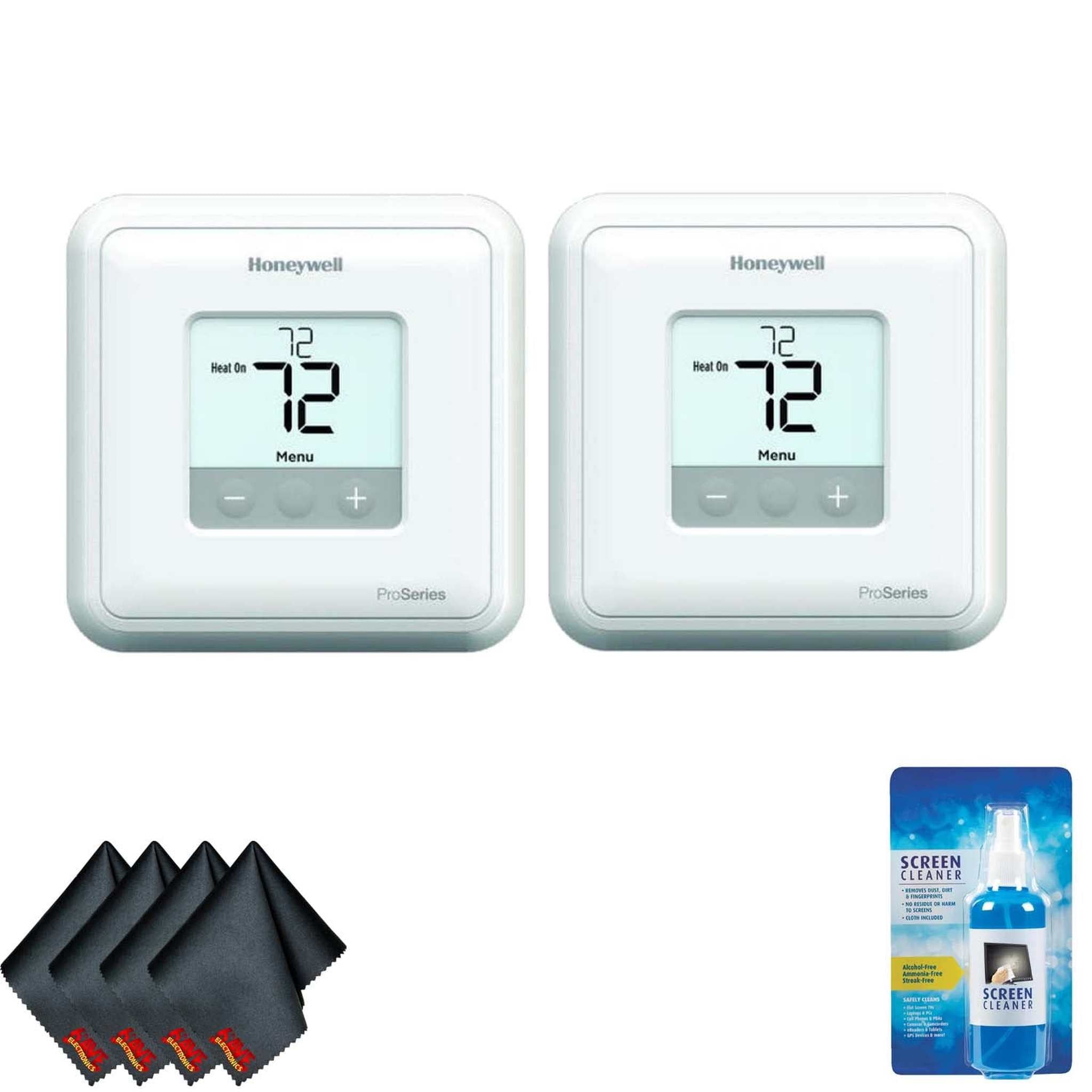 Honeywell TH4110U2005/U T4 Pro Program Mable Thermostat White 2-Pack Bundle Honeywell