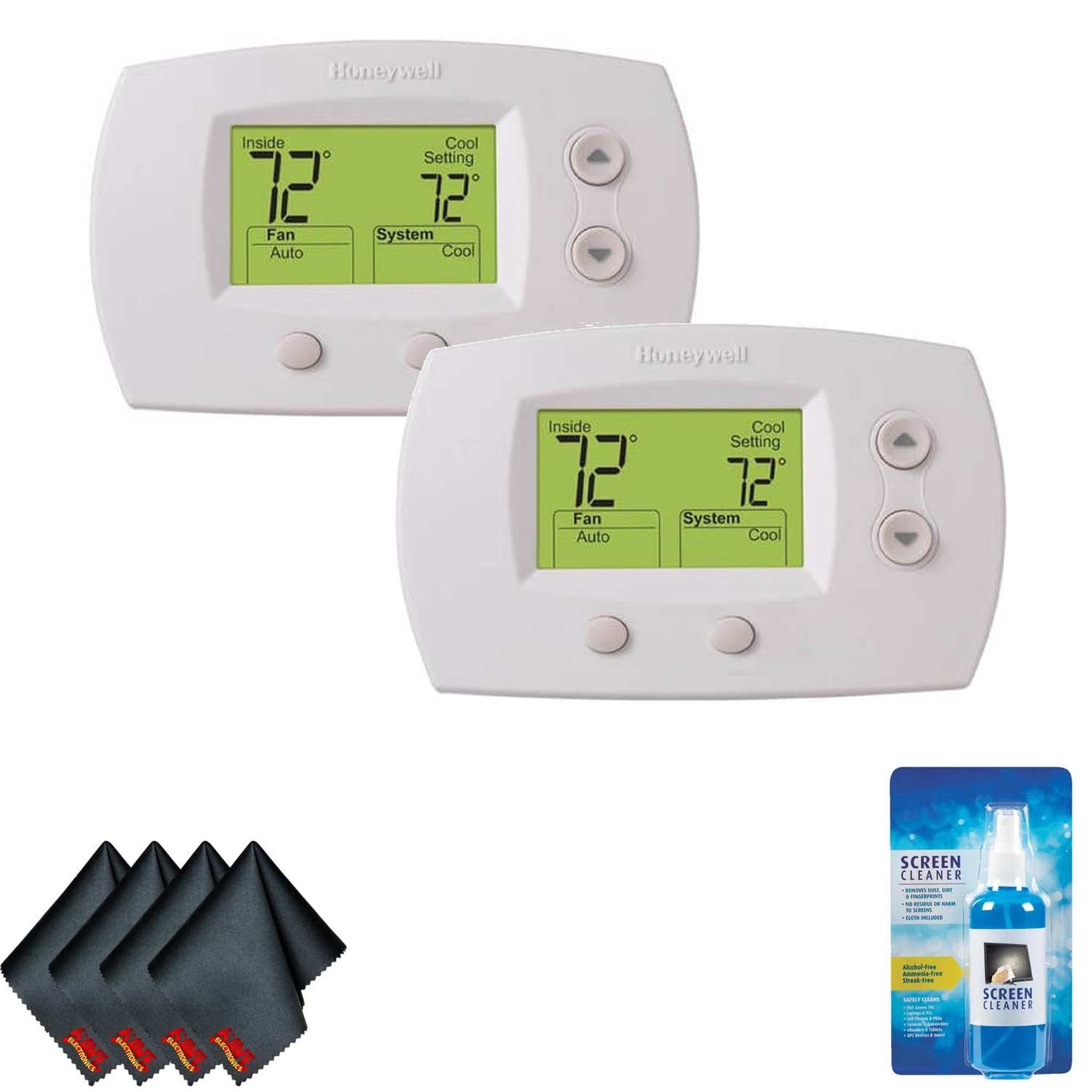 Honeywell TH5220D1029 Focuspro 5000 Non-Programmable Thermostat 2-Pack Bundle Honeywell