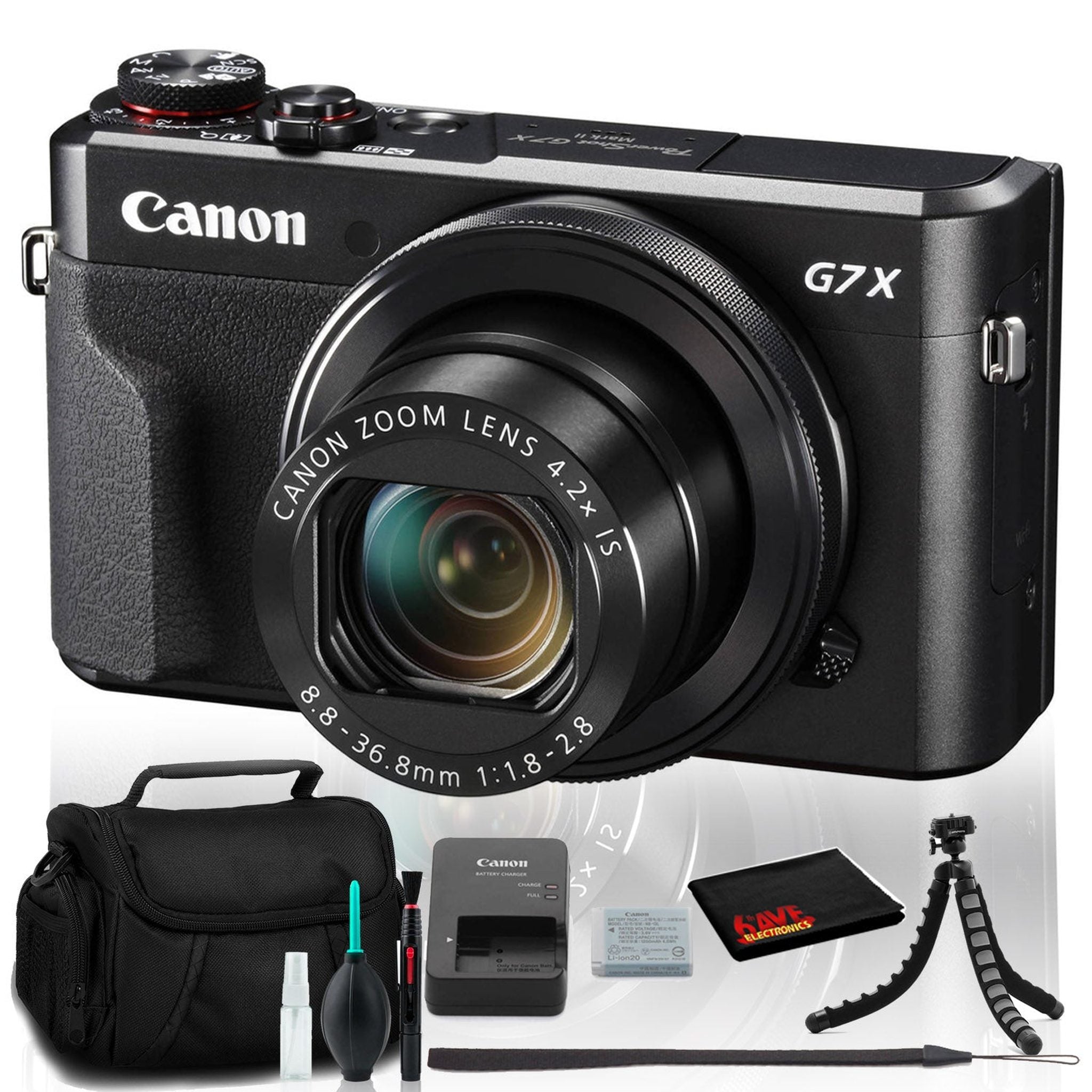 Canon PowerShot G7 X Mark II Digital Camera Intl Model With Case and Tripod Canon