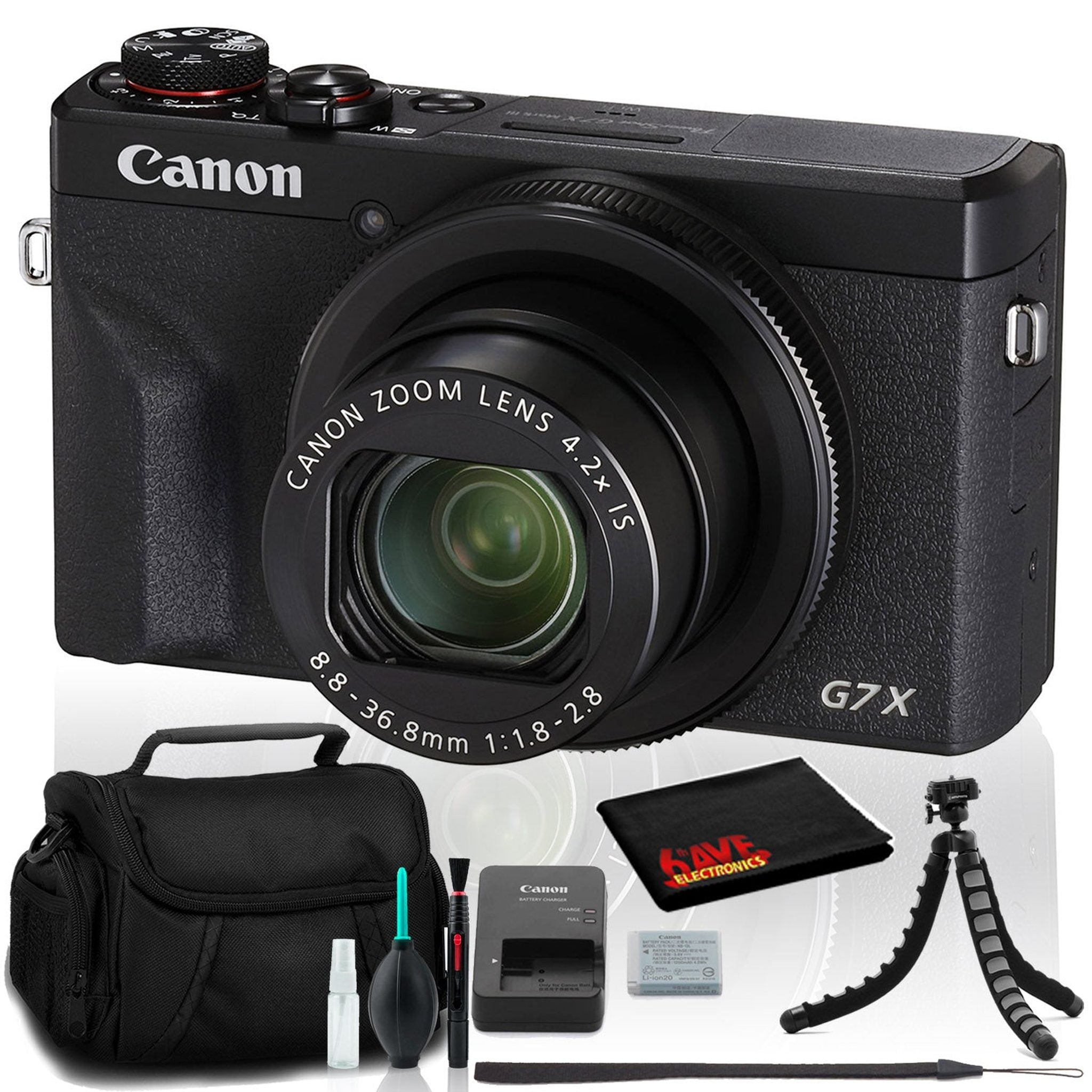 Canon PowerShot G7 X Mark III Digital Camera Intl Model - Case and 12