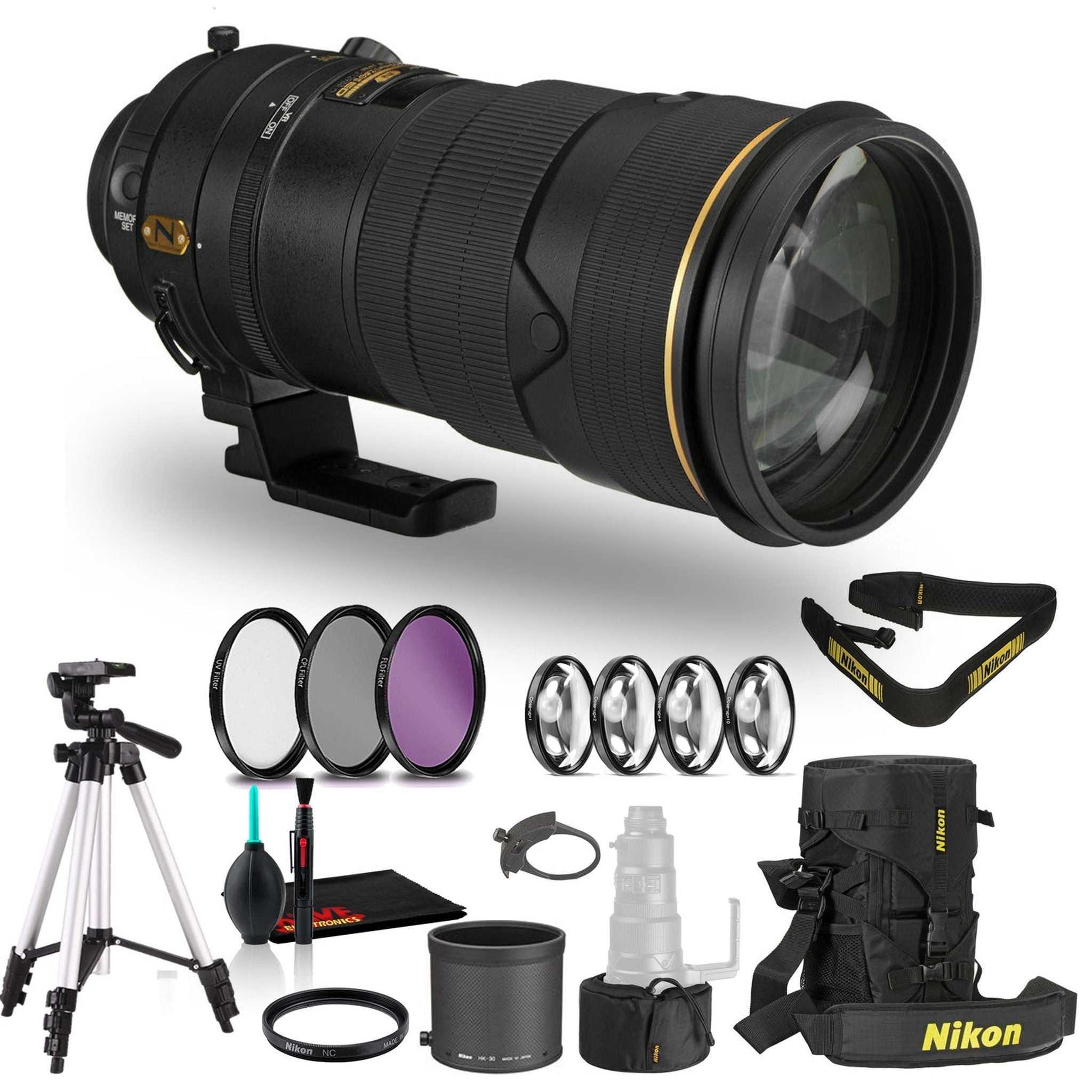 Nikon AF-S NIKKOR 300mm f/2.8G ED VR II Lens Includes Tripod Intl Model Bundle Nikon