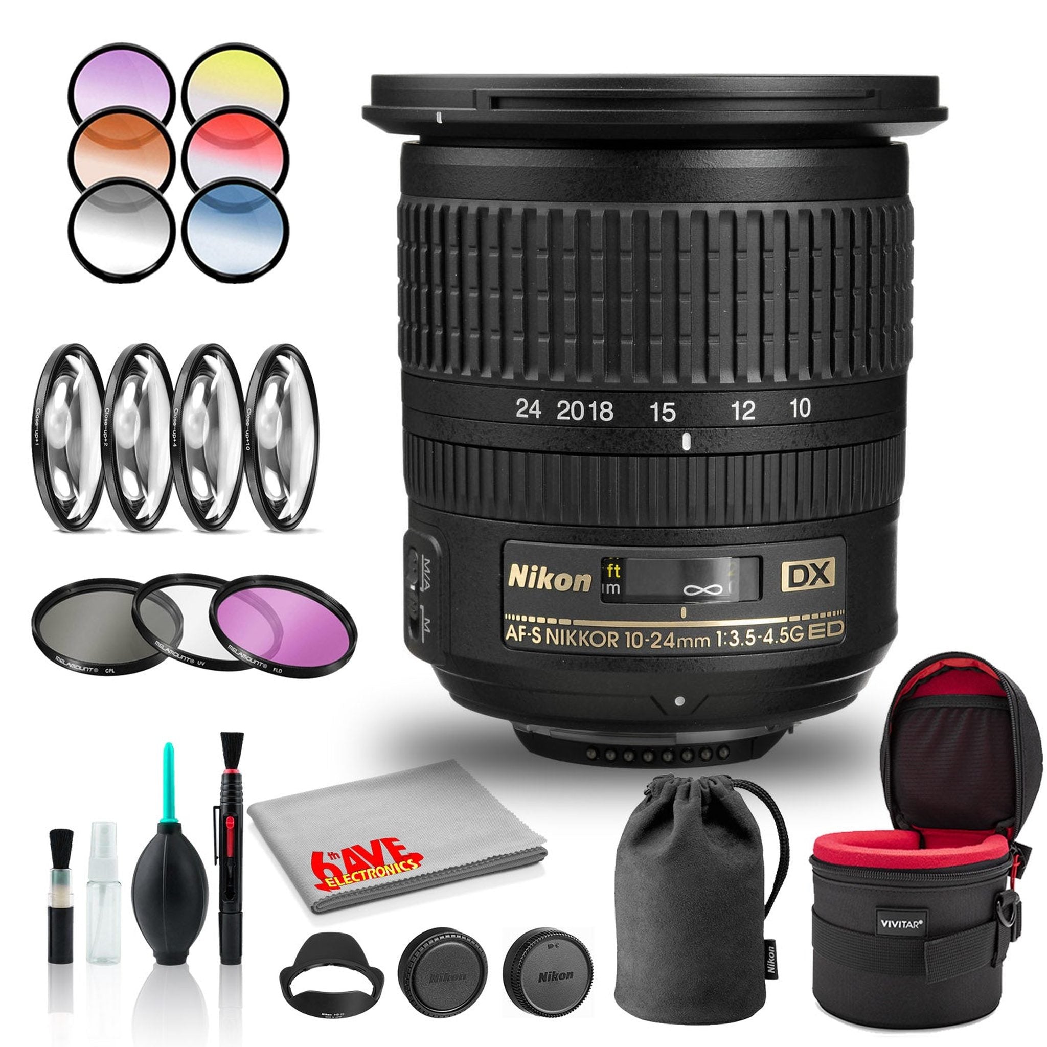 Nikon AF-S DX NIKKOR 10-24mm f/3.5-4.5G ED Lens INTL Model - Essential Bundle Nikon