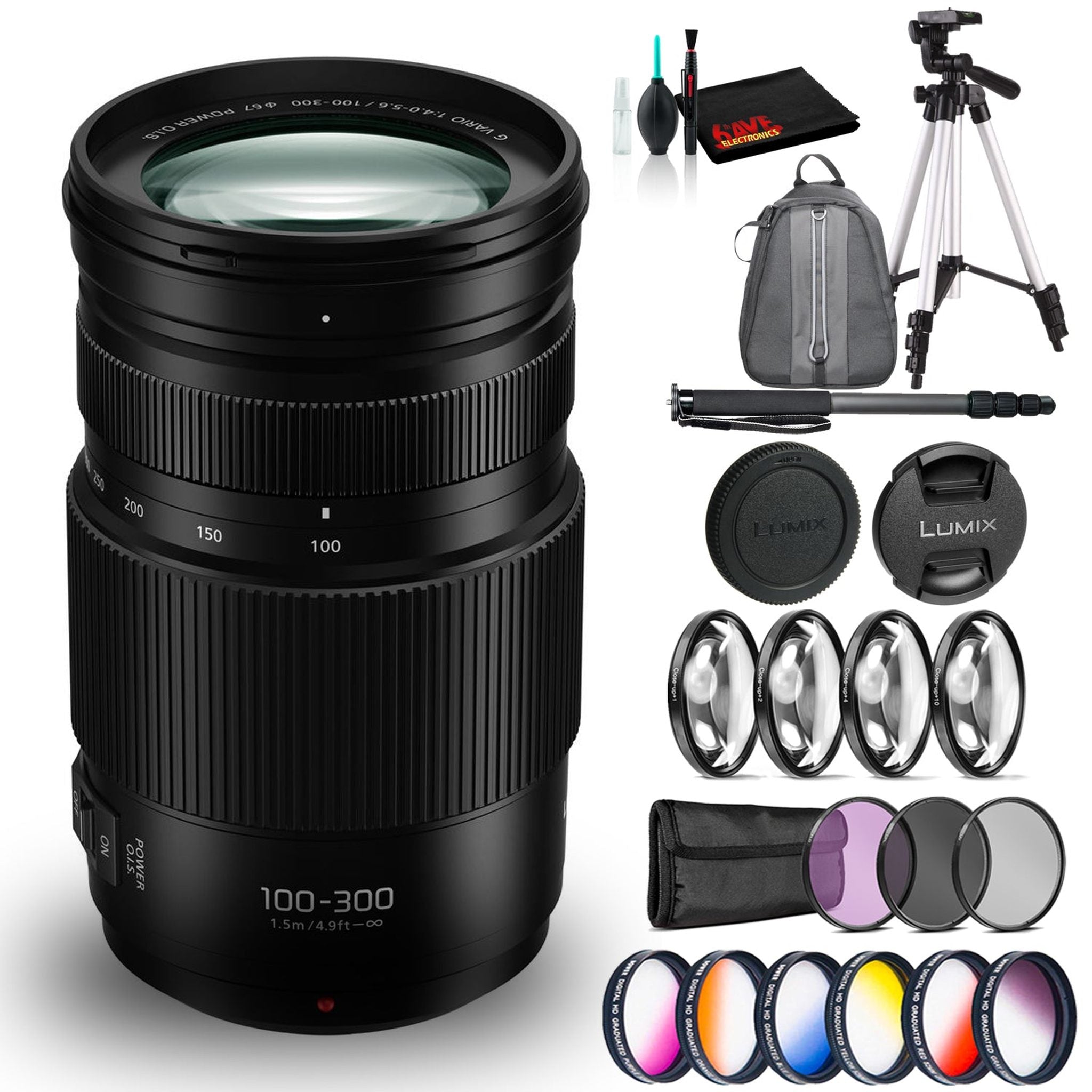 Panasonic Lumix G Vario 100-300mm f/4-5.6 II POWER O.I.S. Lens Includes Bag Panasonic