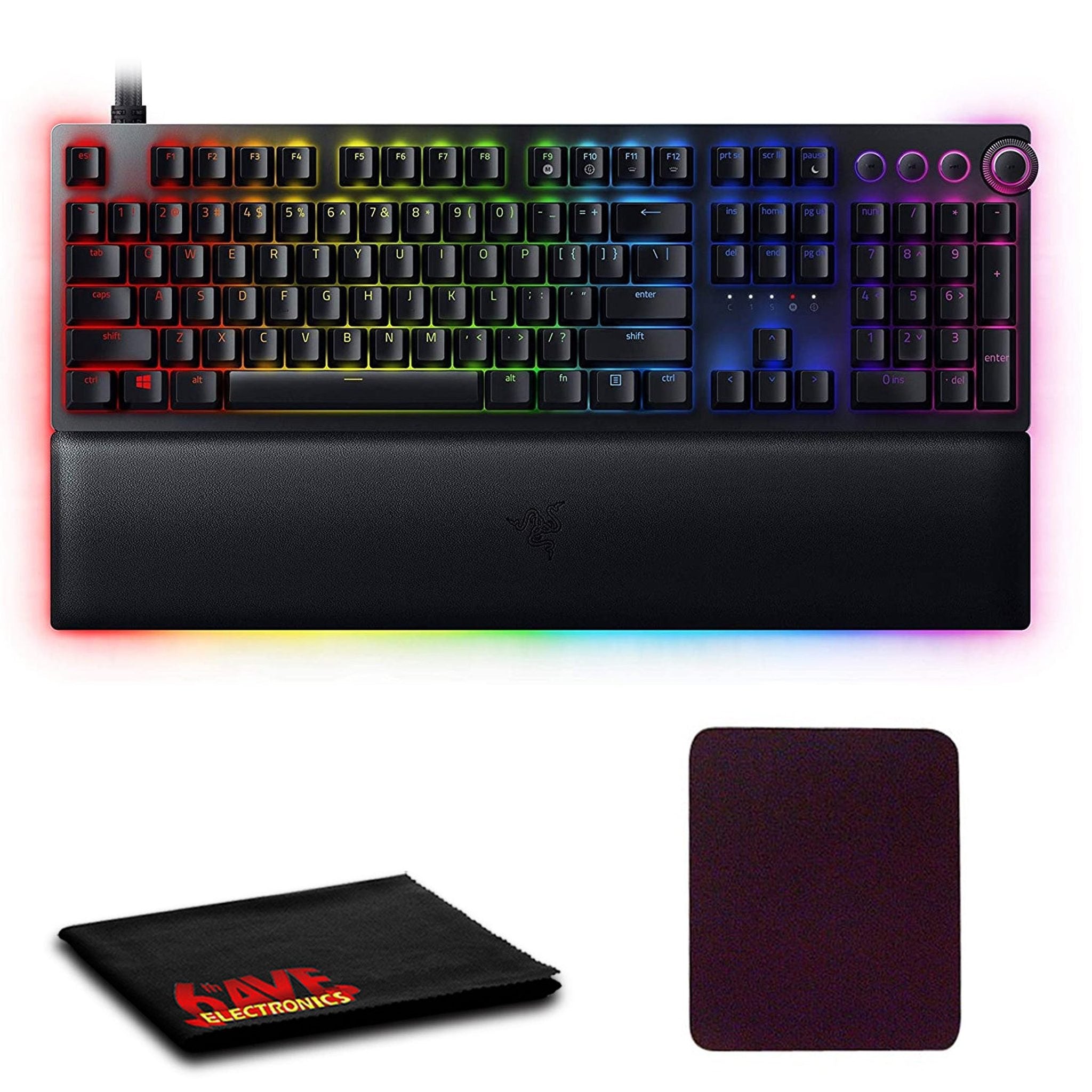 Razer Huntsman V2 Pro Analog Optical Gaming Keyboard with Mouse Pad Bundle Razer