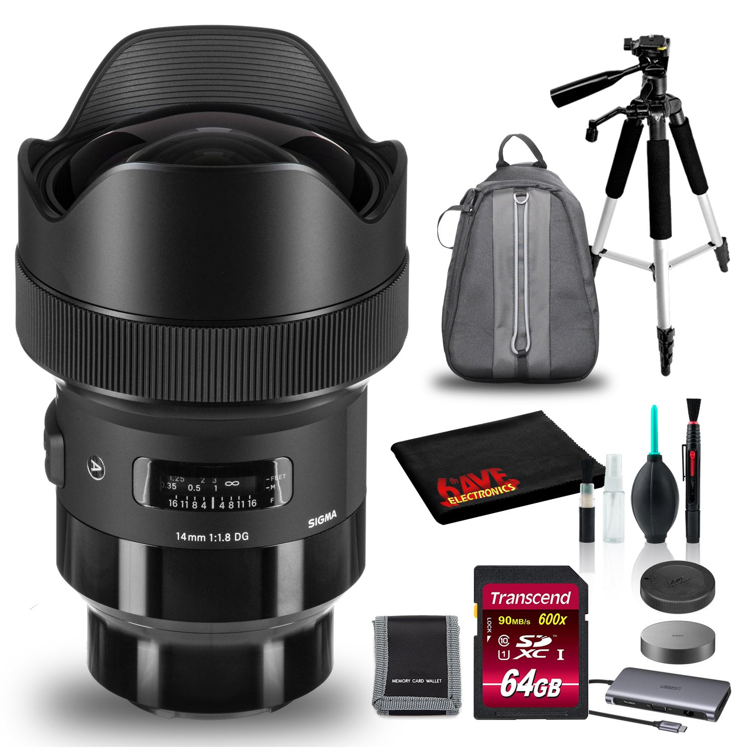 Sigma 14mm f/1.8 DG HSM Art Lens for Sony E Includes Bag, 57