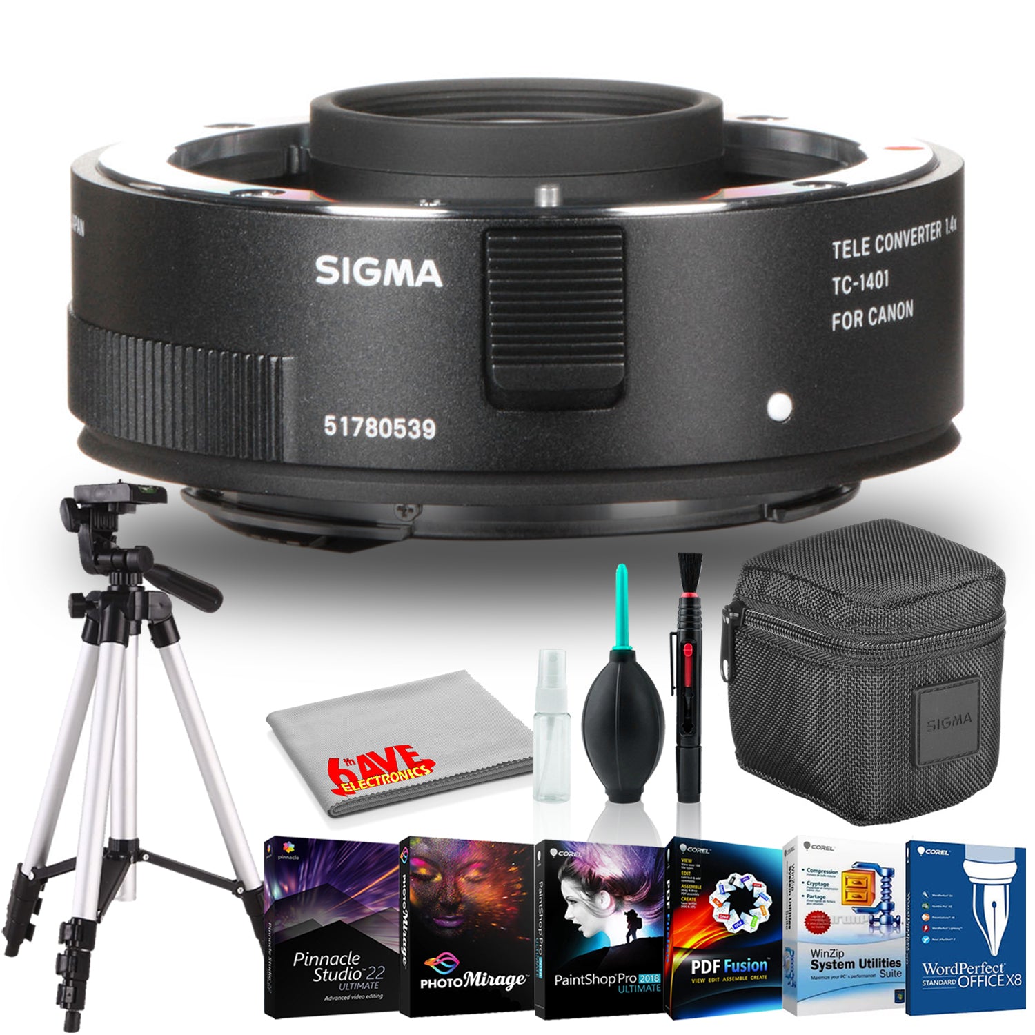 Sigma TC-1401 1.4x Teleconverter for Canon EF Includes Photo Softwares and More Sigma