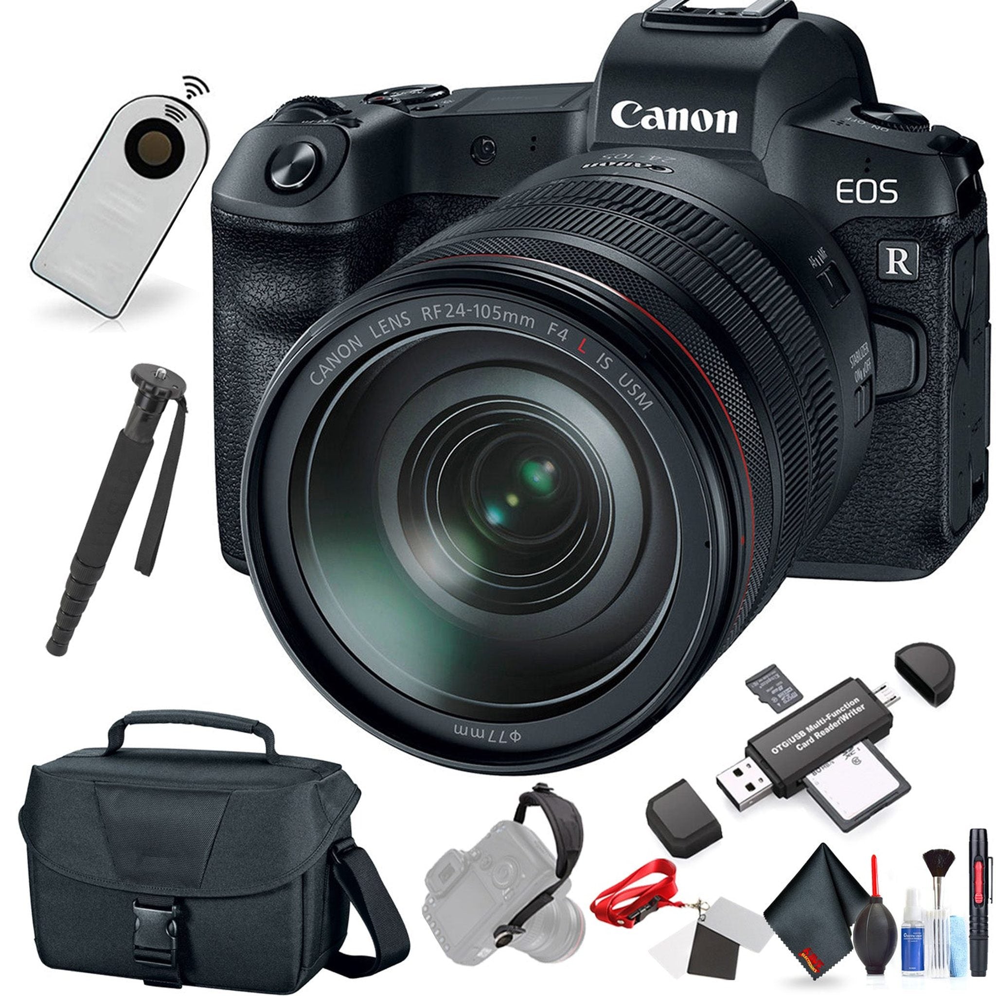 Canon EOS R Mirrorless Digital Camera with 24-105mm Lens International Model with Extra Accessory Bundle Canon