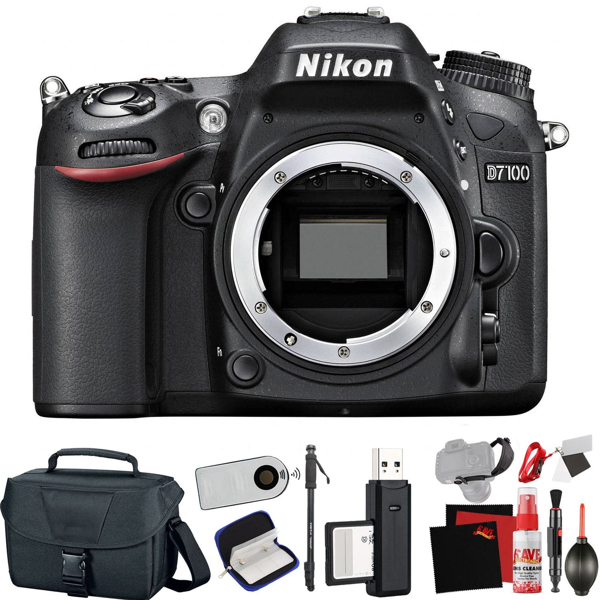 Nikon D7100 DSLR Camera Body Only International Model with Extra Accessory Bundle Nikon