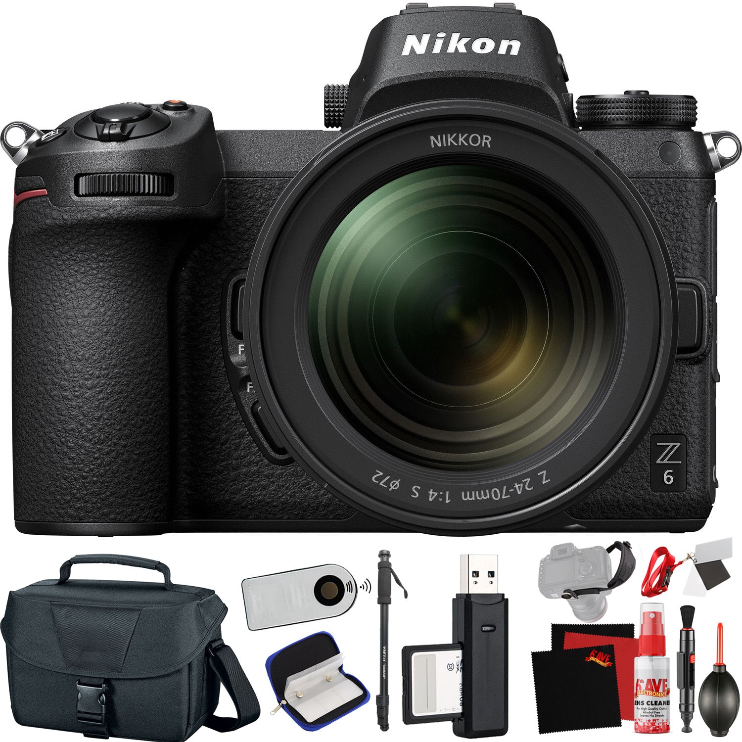 Nikon Z 6 Mirrorless Digital Camera with 24-70mm Lens International Model with Extra Accessory Bundle Nikon