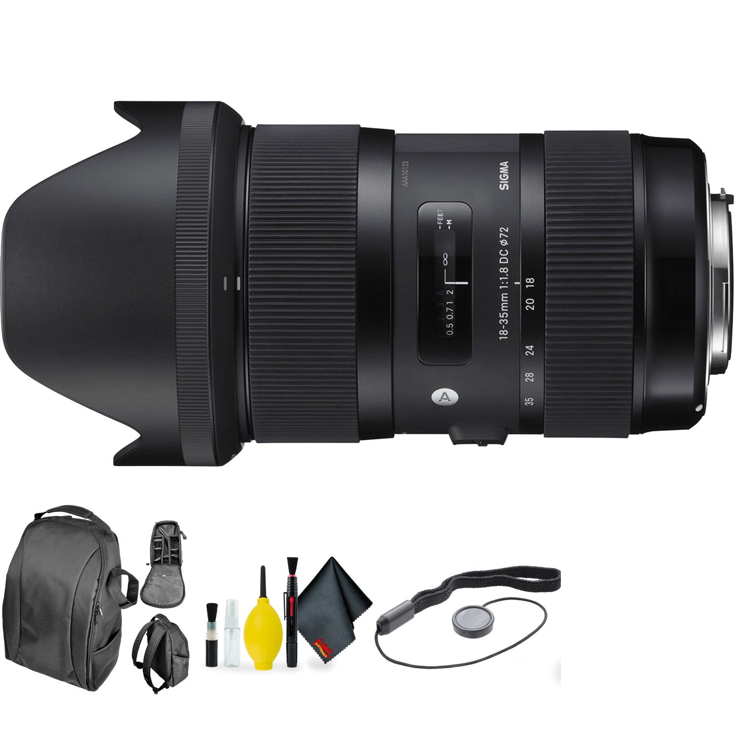 Sigma 18-35mm f/1.8 DC HSM Art Lens for Nikon + Deluxe Lens Cleaning Kit Bundle Sigma